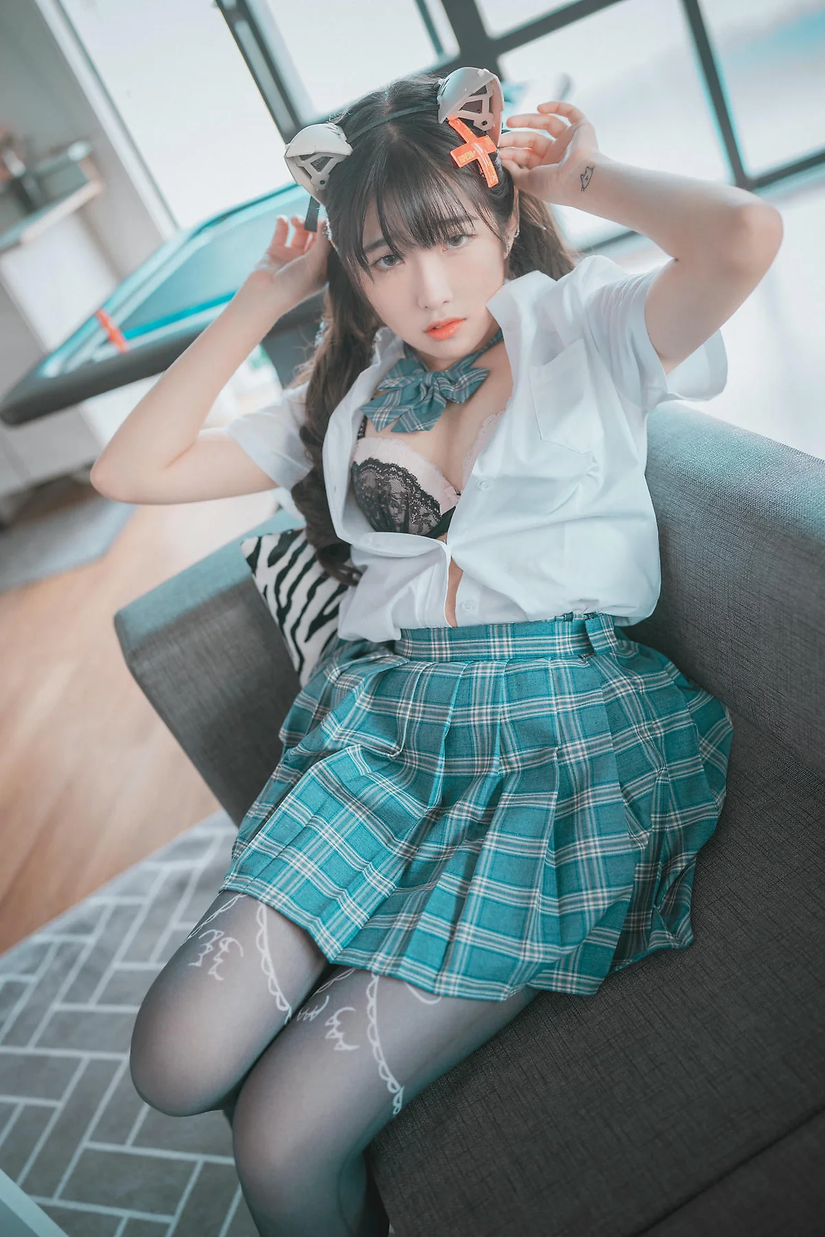 DJAWA No.074 Sonson爆乳格子裙少女 - 24