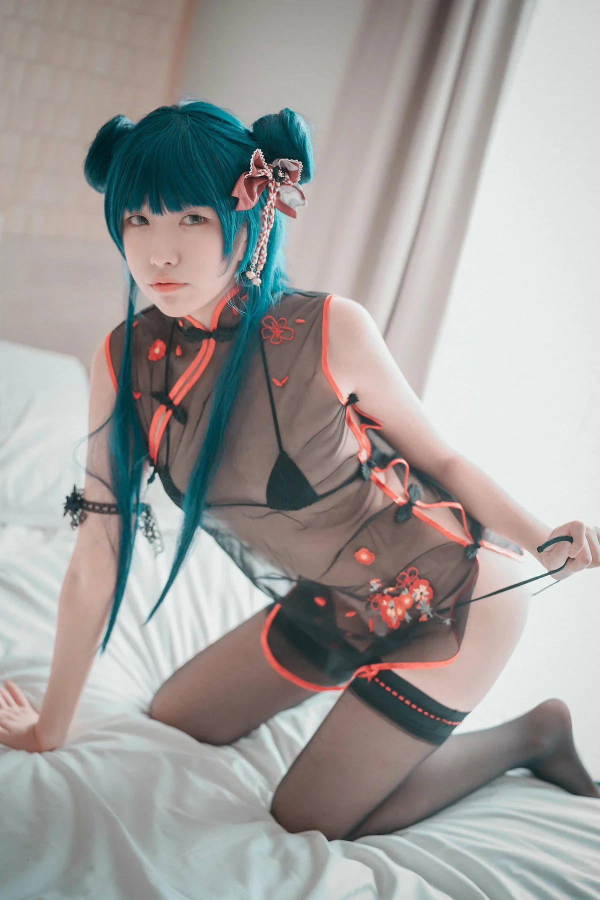 DJAWA No.077 Sonson黑丝透视上衣 - 11