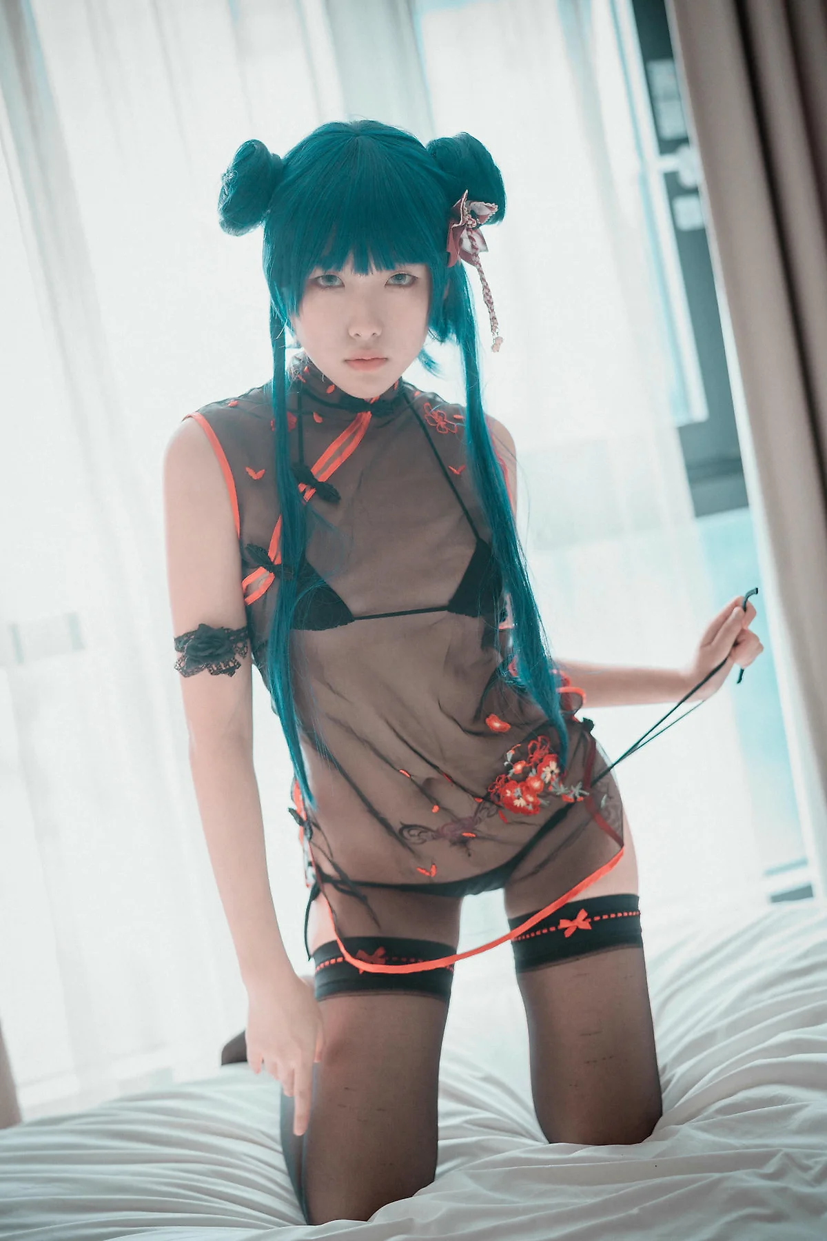 DJAWA No.077 Sonson黑丝透视上衣 - 12
