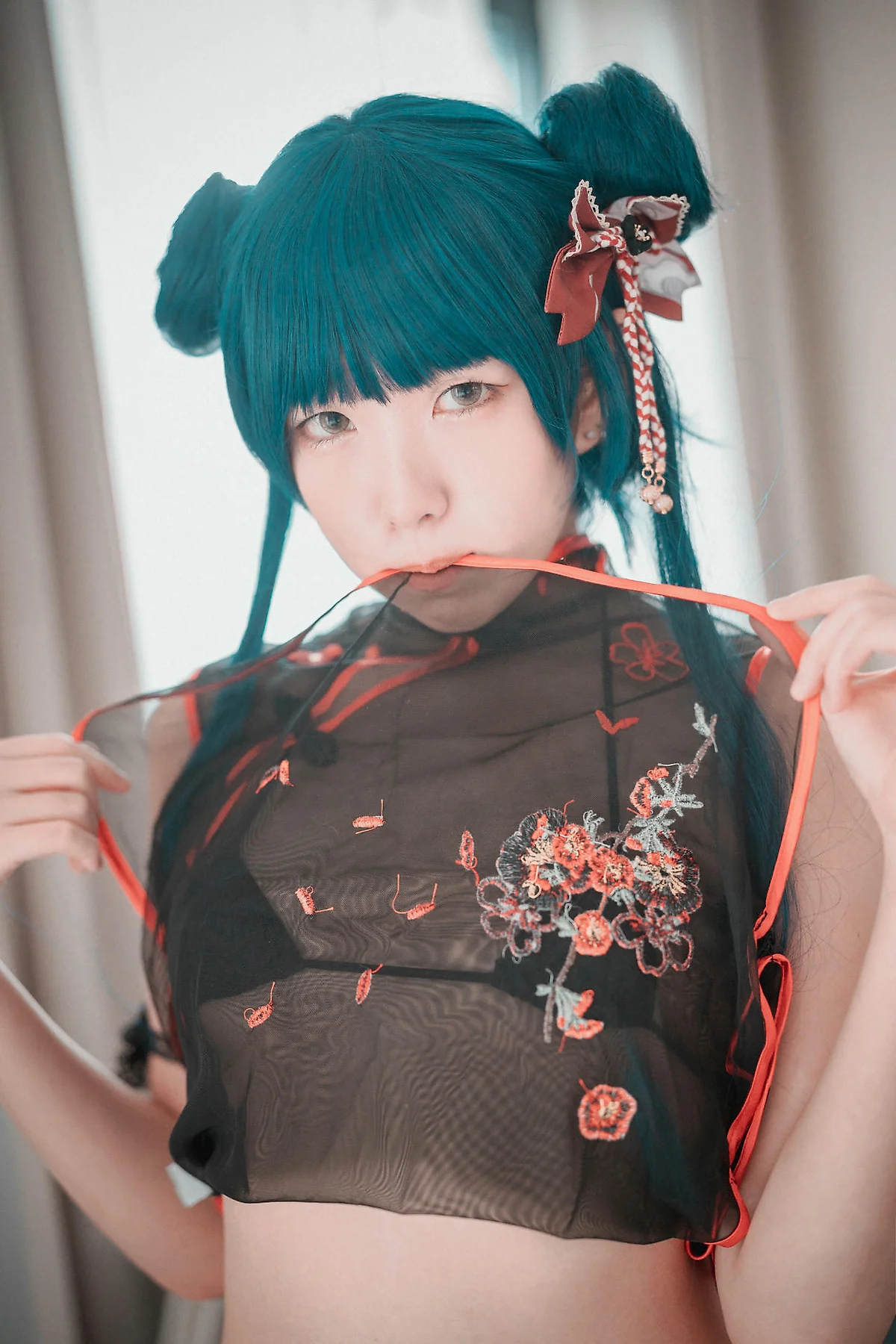 DJAWA No.077 Sonson黑丝透视上衣 - 34