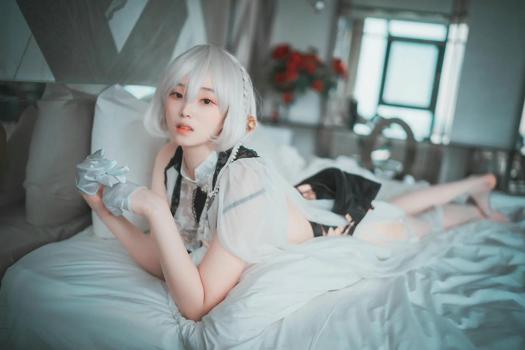 DJAWA No.083 Bambi白丝吊袜写真 - 23