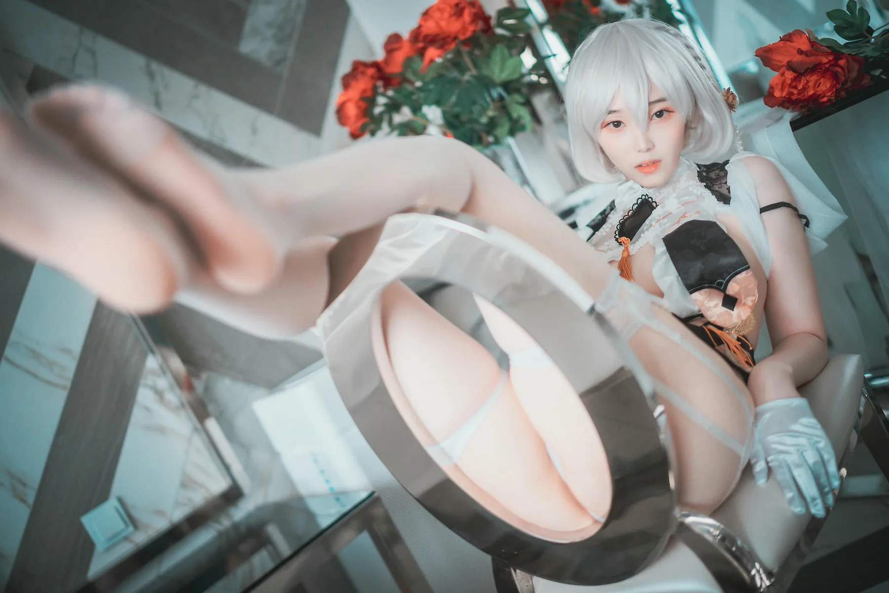 DJAWA No.083 Bambi白丝吊袜写真 - 26