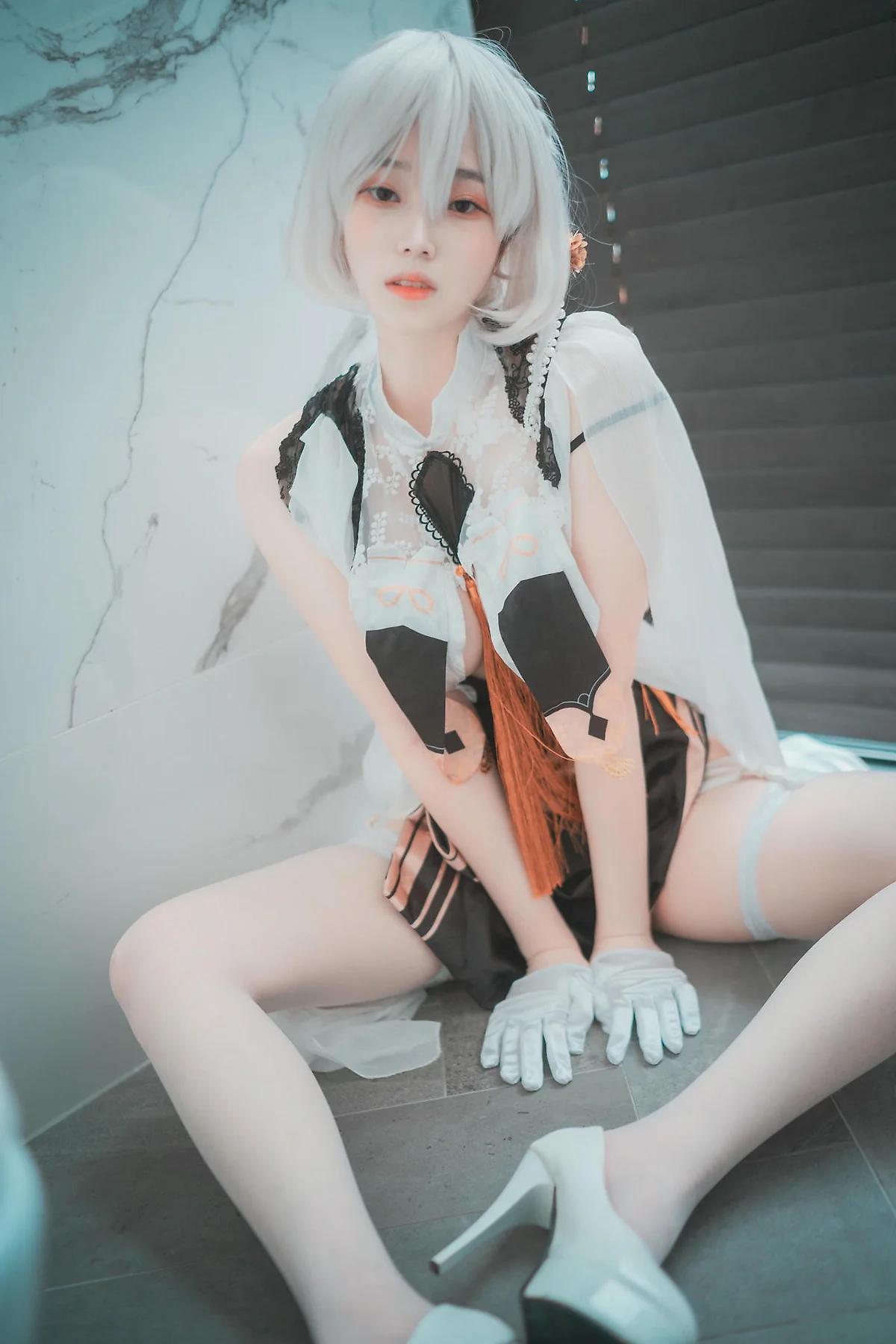DJAWA No.083 Bambi白丝吊袜写真 - 41