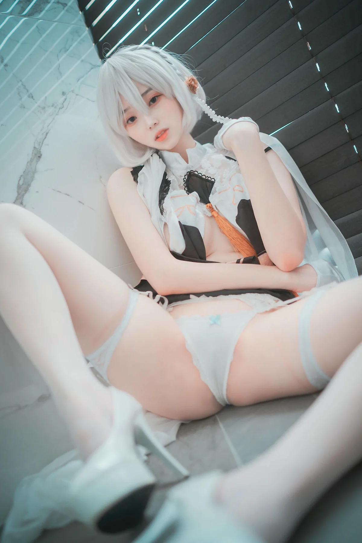 DJAWA No.083 Bambi白丝吊袜写真 - 42
