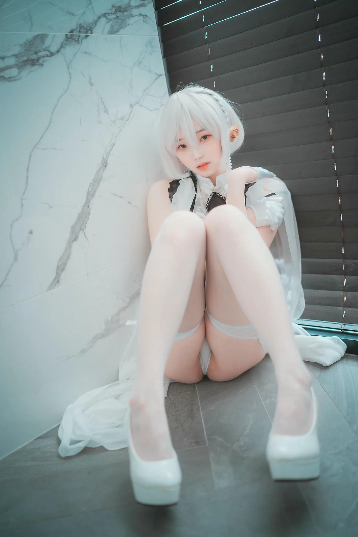 DJAWA No.083 Bambi白丝吊袜写真 - 44