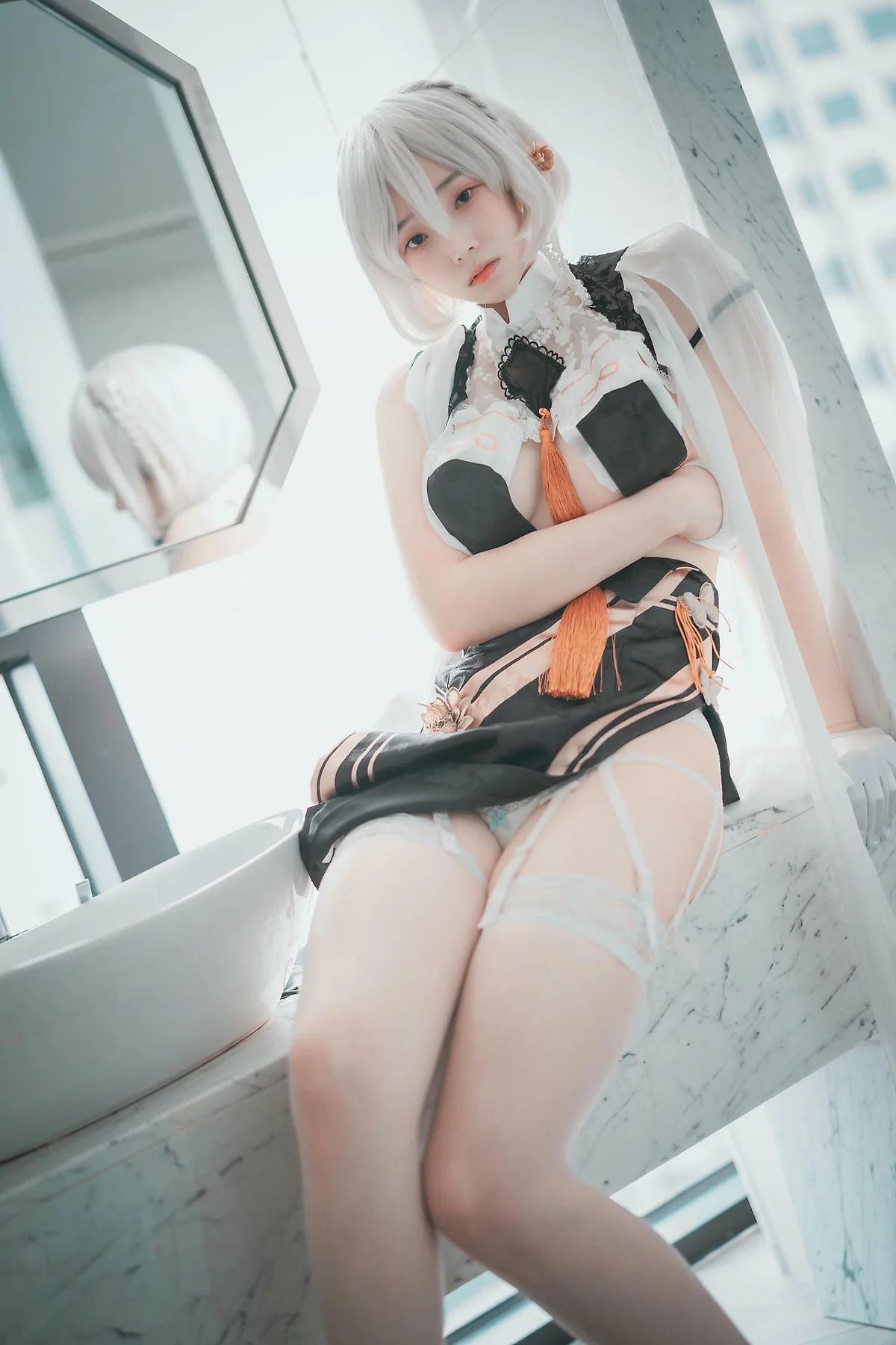 DJAWA No.083 Bambi白丝吊袜写真 - 59