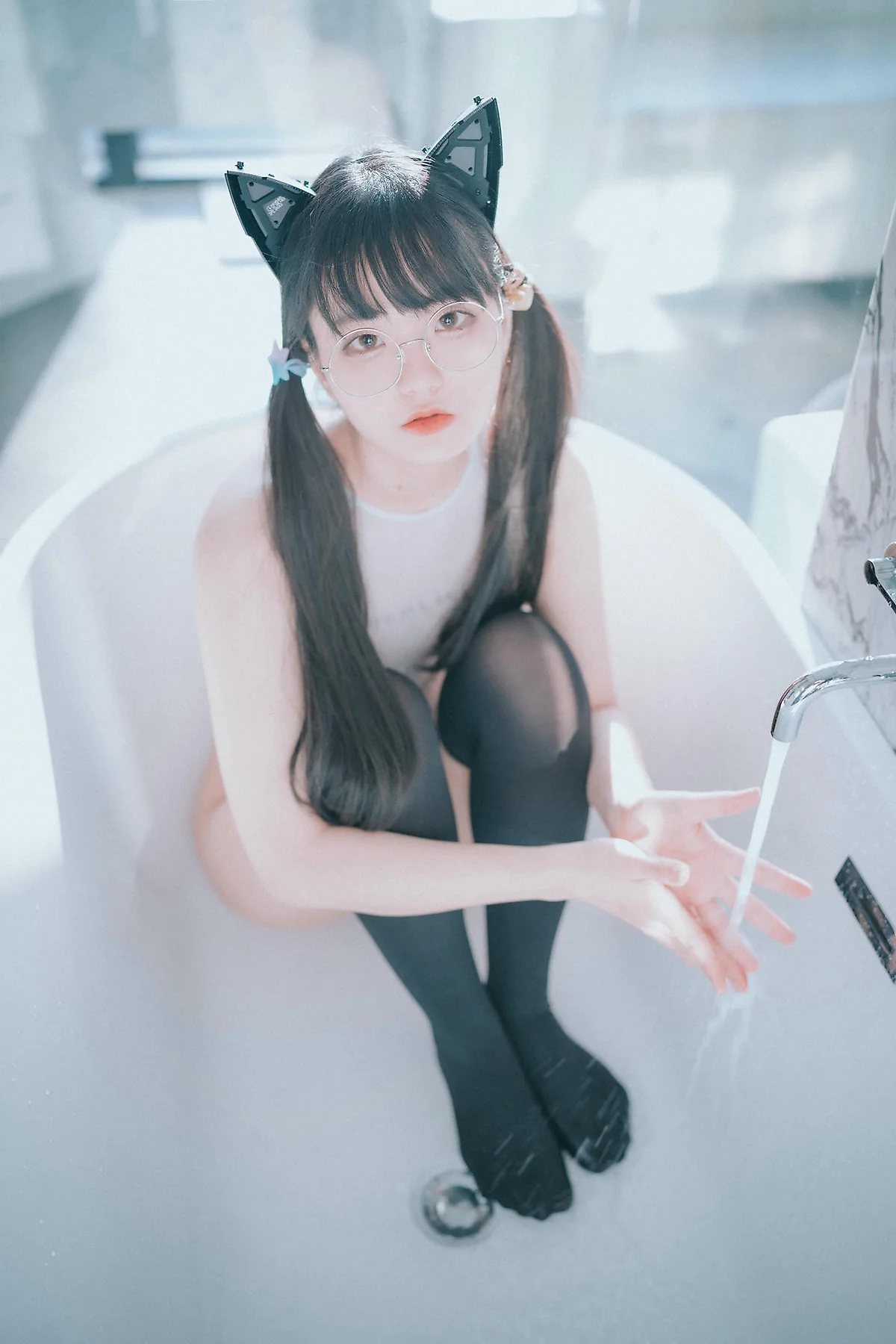 DJAWA No.111 Jeong Jenny双马尾少女灰色丝袜 - 54