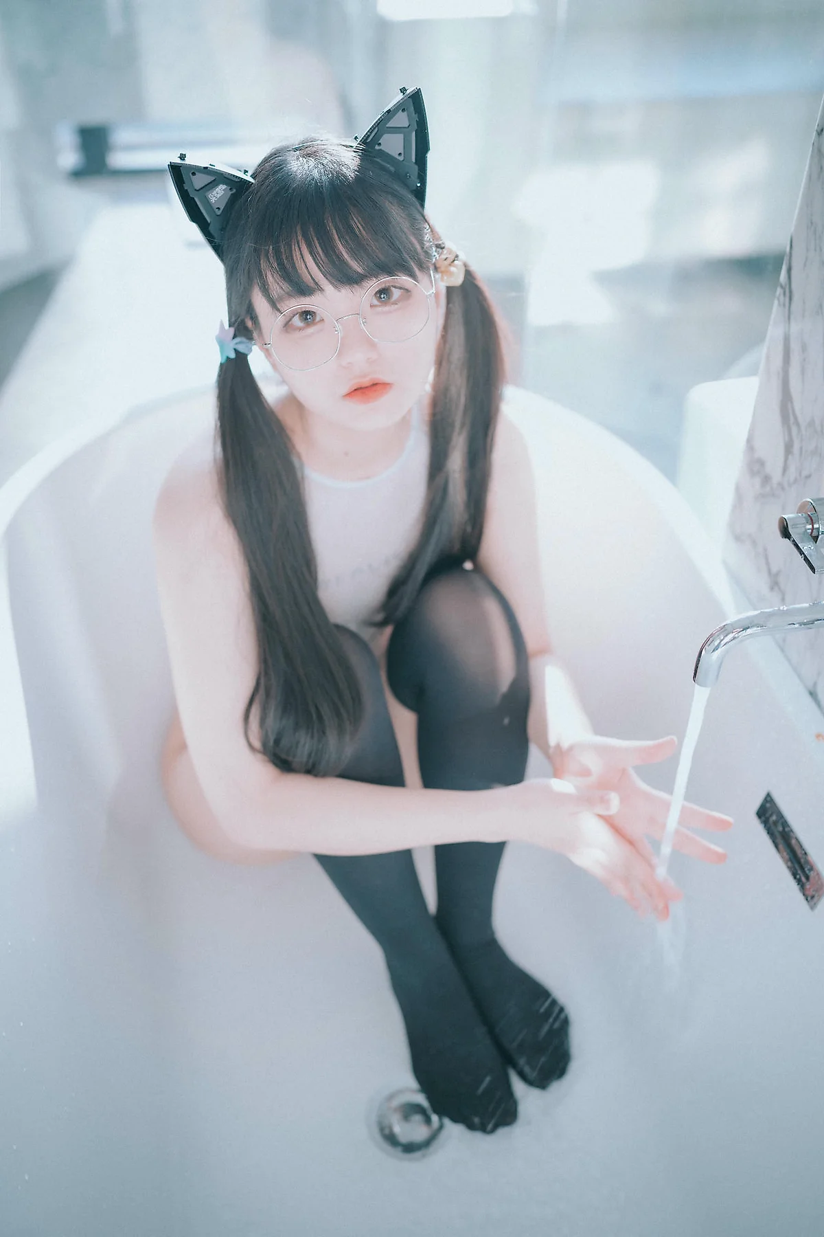 DJAWA No.111 Jeong Jenny双马尾少女灰色丝袜 - 55
