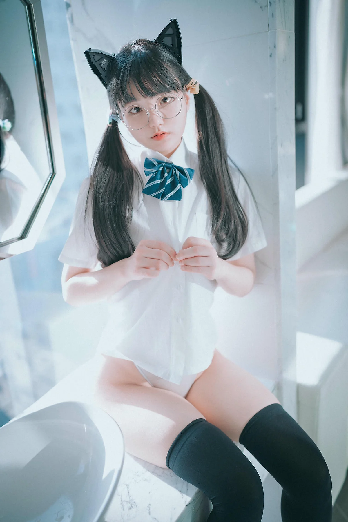 DJAWA No.111 Jeong Jenny双马尾少女灰色丝袜 - 70