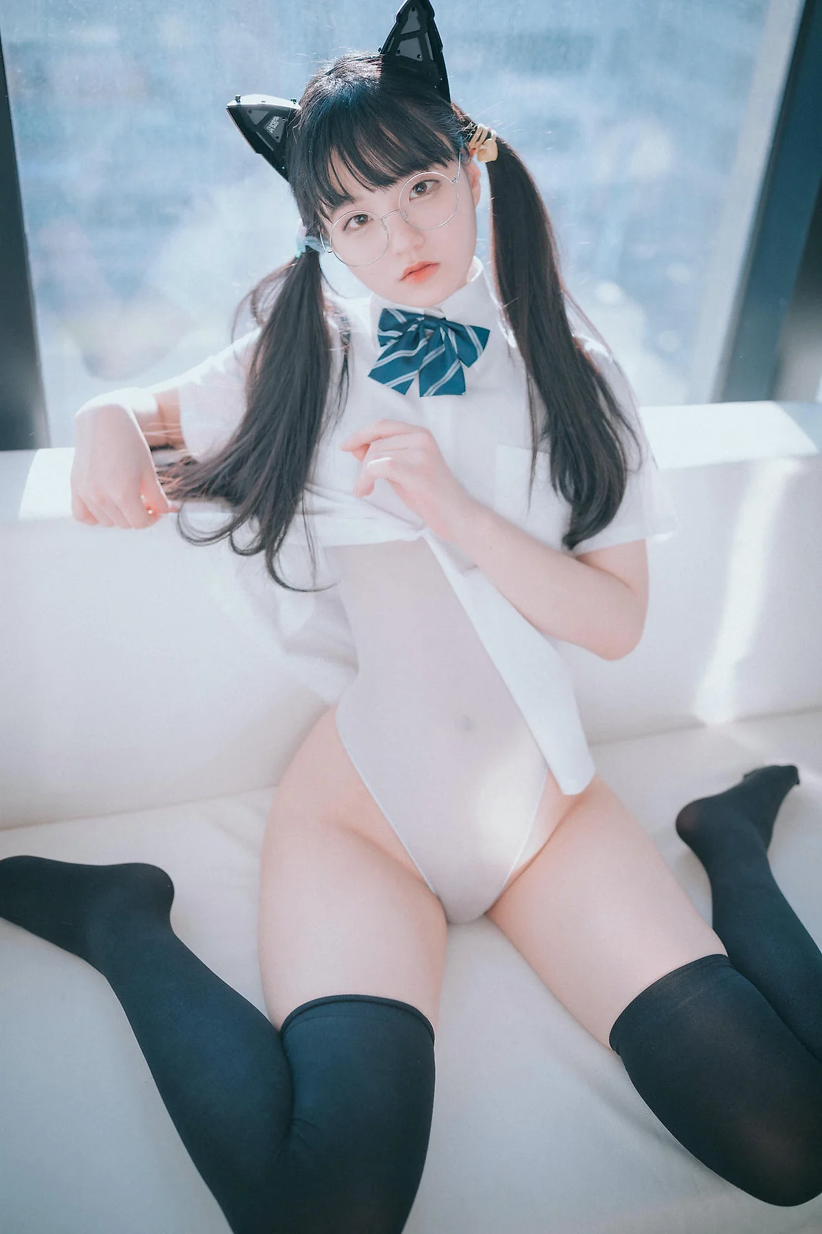 DJAWA No.111 Jeong Jenny双马尾少女灰色丝袜 - 77