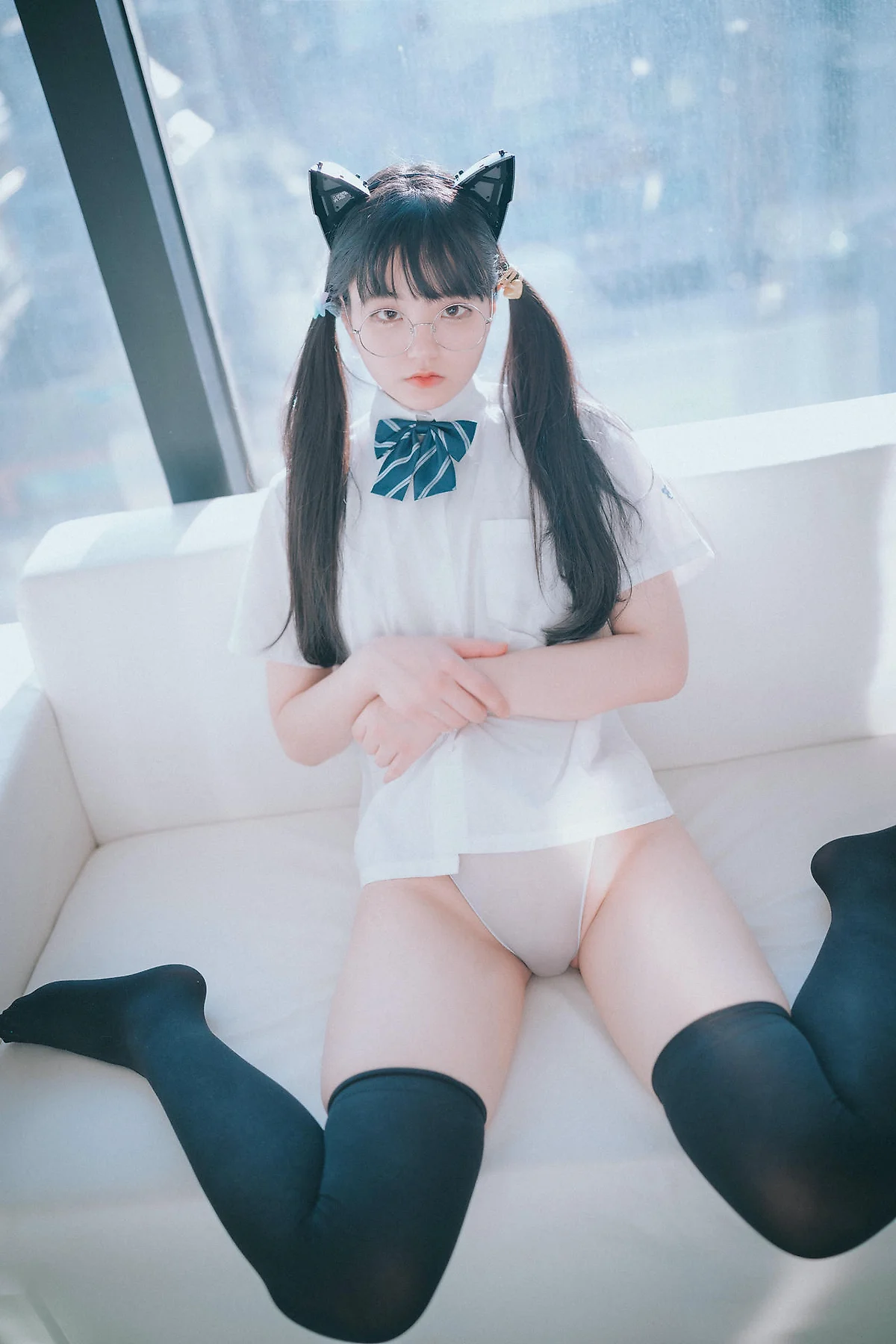 DJAWA No.111 Jeong Jenny双马尾少女灰色丝袜 - 81