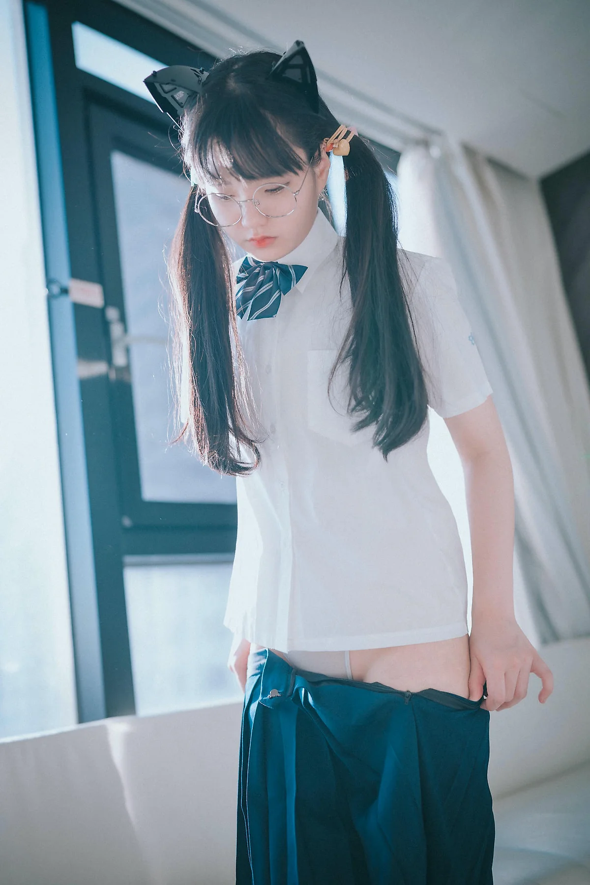DJAWA No.111 Jeong Jenny双马尾少女灰色丝袜 - 87