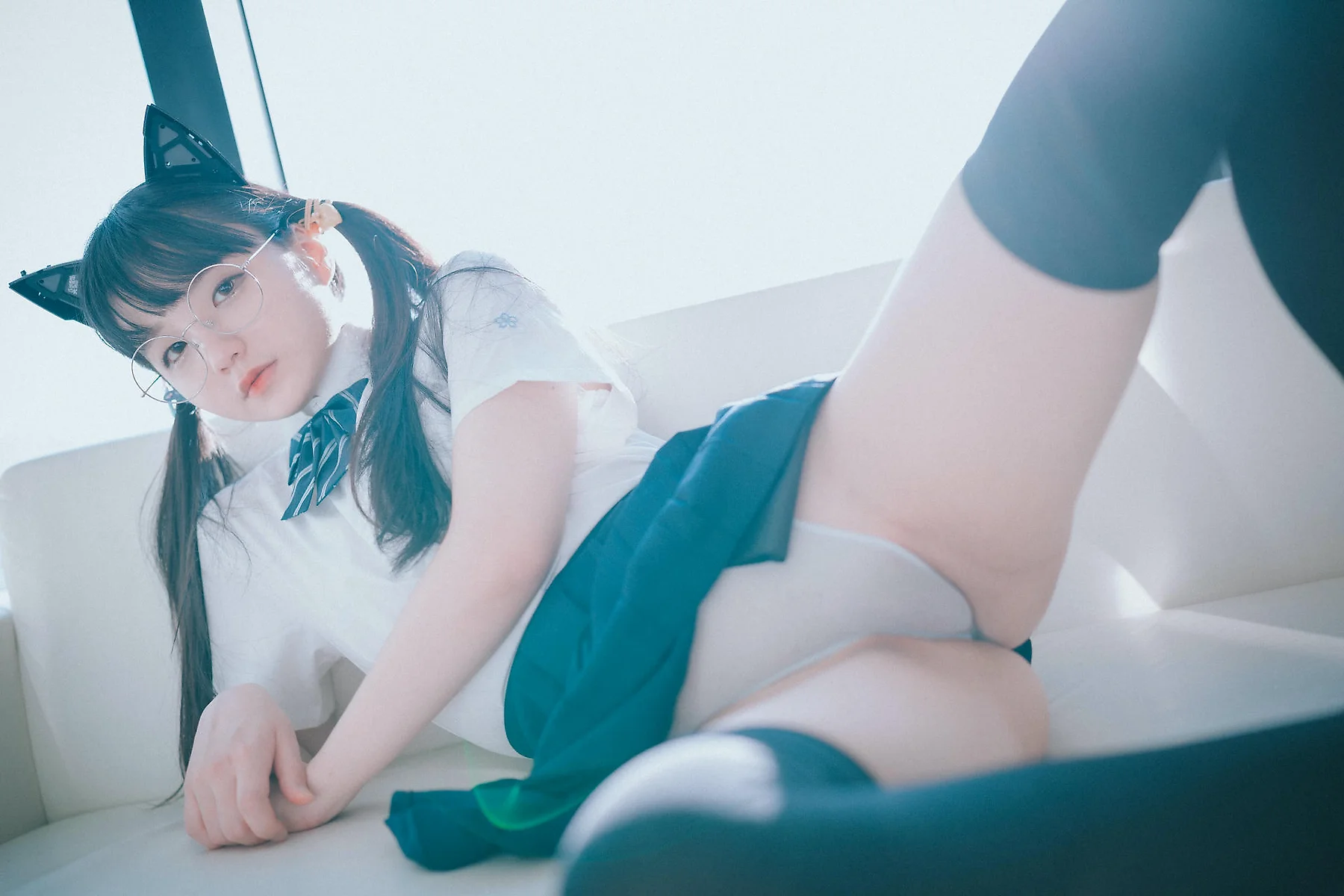 DJAWA No.111 Jeong Jenny双马尾少女灰色丝袜 - 112