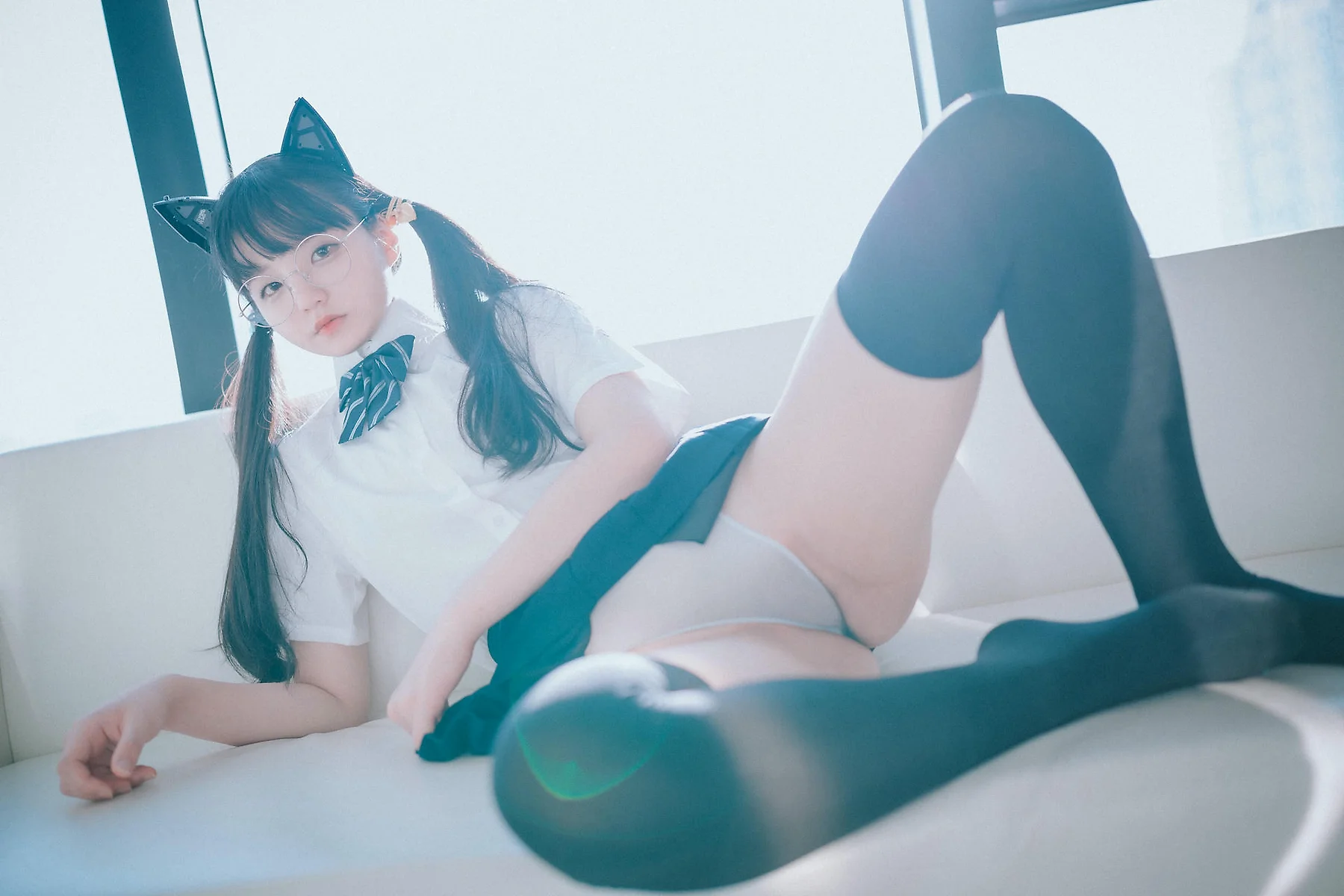 DJAWA No.111 Jeong Jenny双马尾少女灰色丝袜 - 113