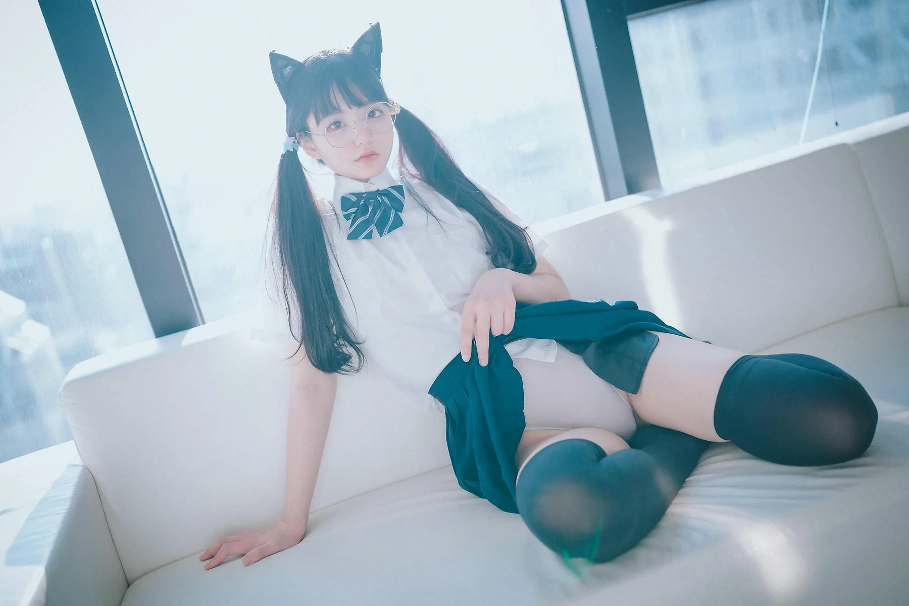 DJAWA No.111 Jeong Jenny双马尾少女灰色丝袜 - 117