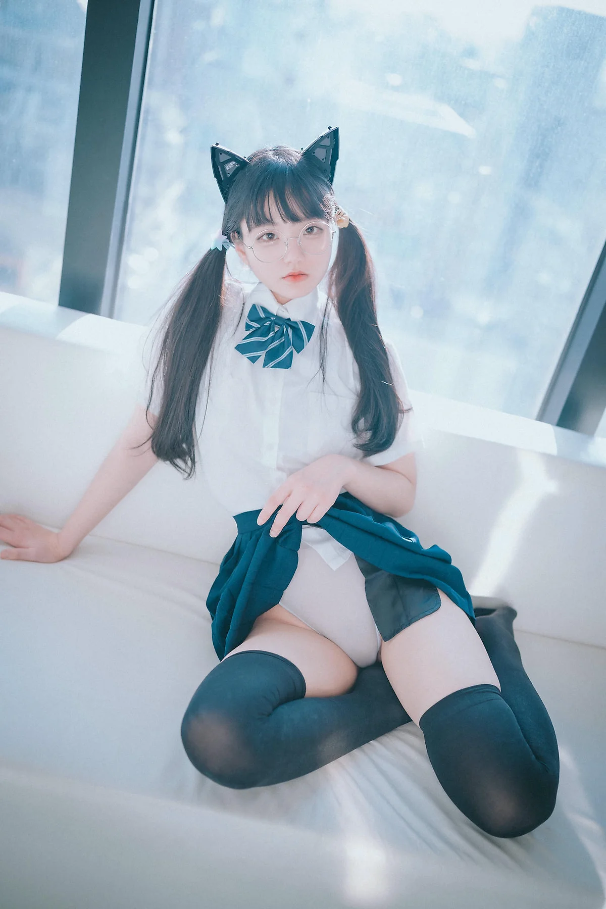 DJAWA No.111 Jeong Jenny双马尾少女灰色丝袜 - 118