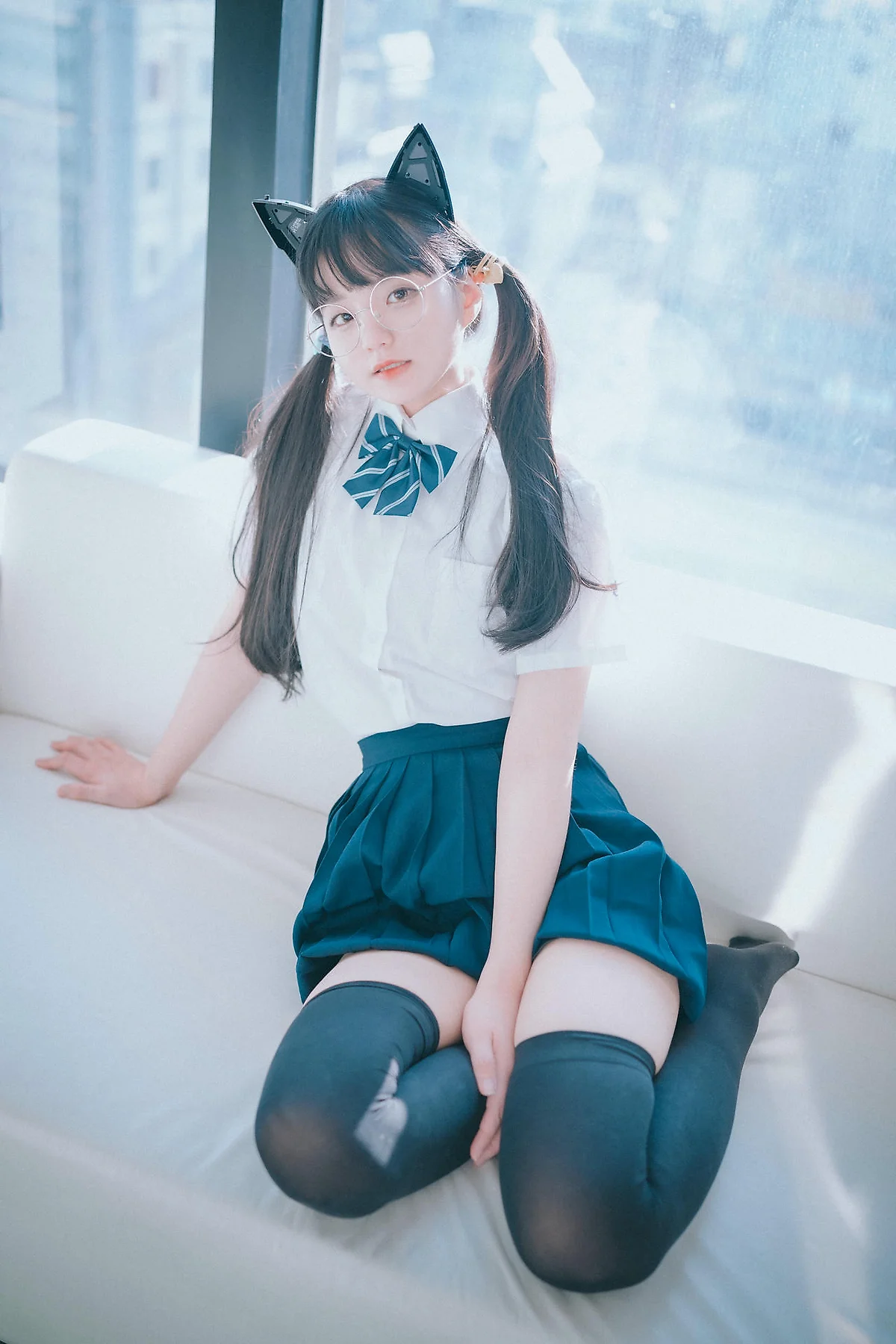 DJAWA No.111 Jeong Jenny双马尾少女灰色丝袜 - 119