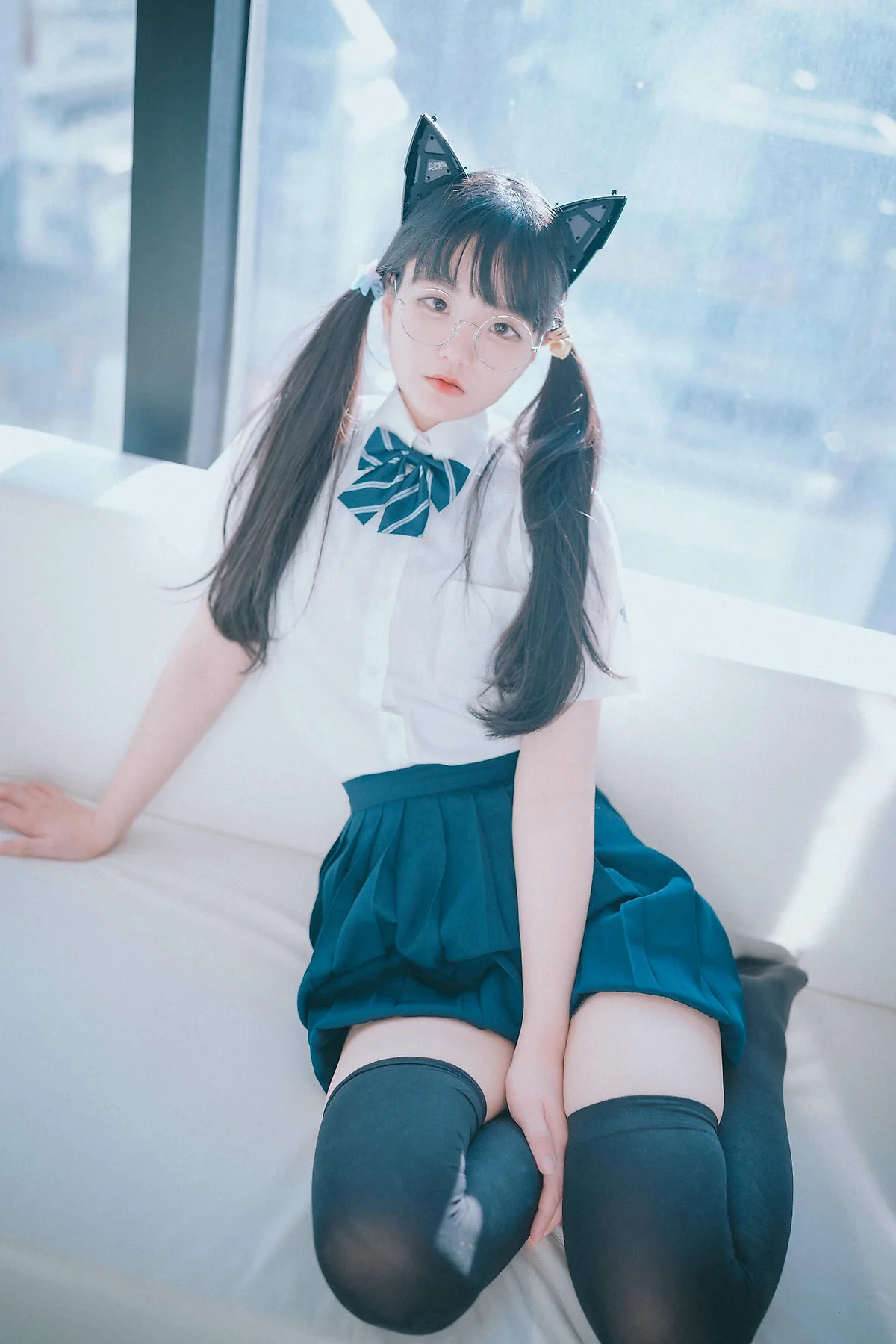 DJAWA No.111 Jeong Jenny双马尾少女灰色丝袜 - 120