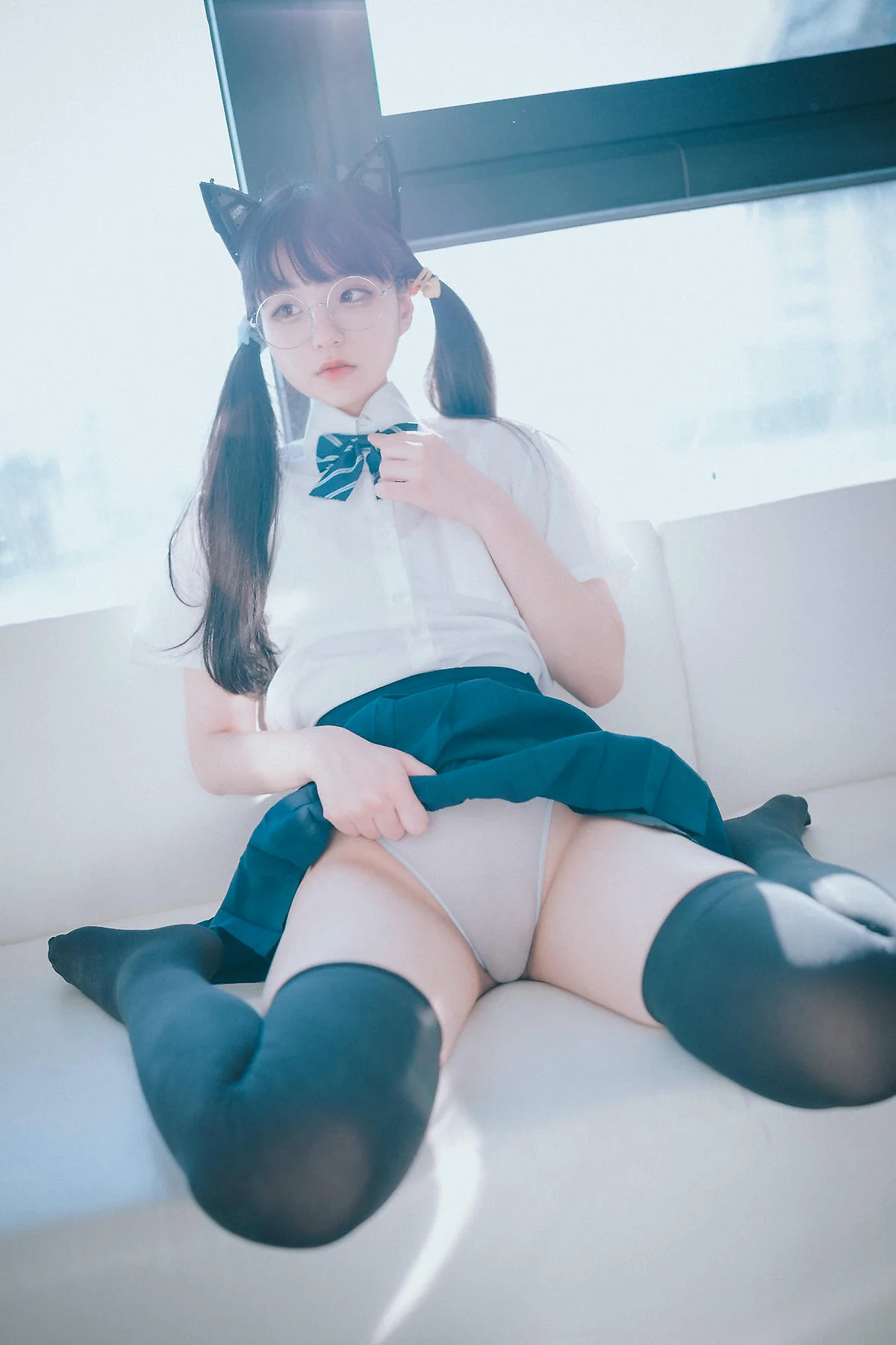 DJAWA No.111 Jeong Jenny双马尾少女灰色丝袜 - 121