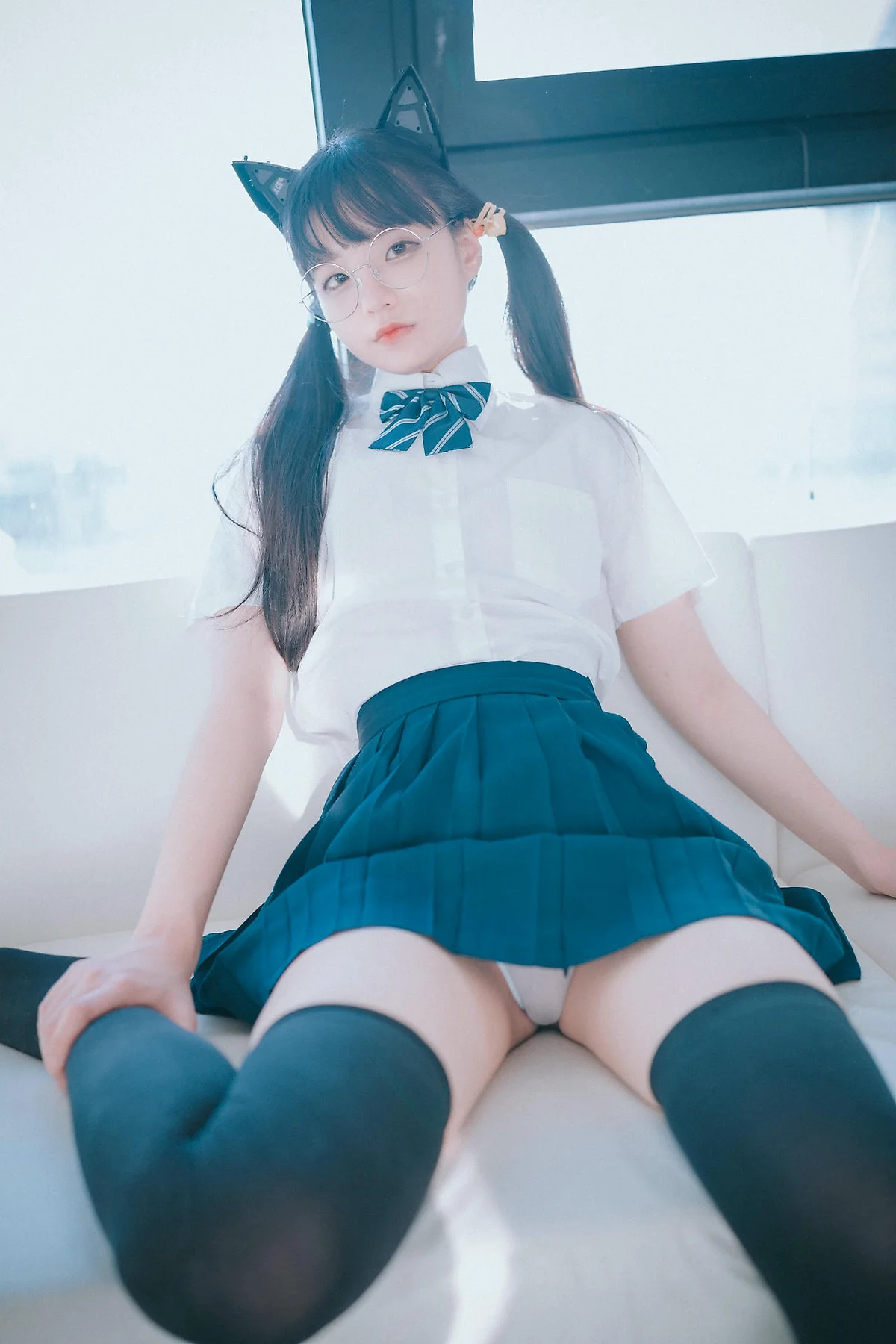 DJAWA No.111 Jeong Jenny双马尾少女灰色丝袜 - 125