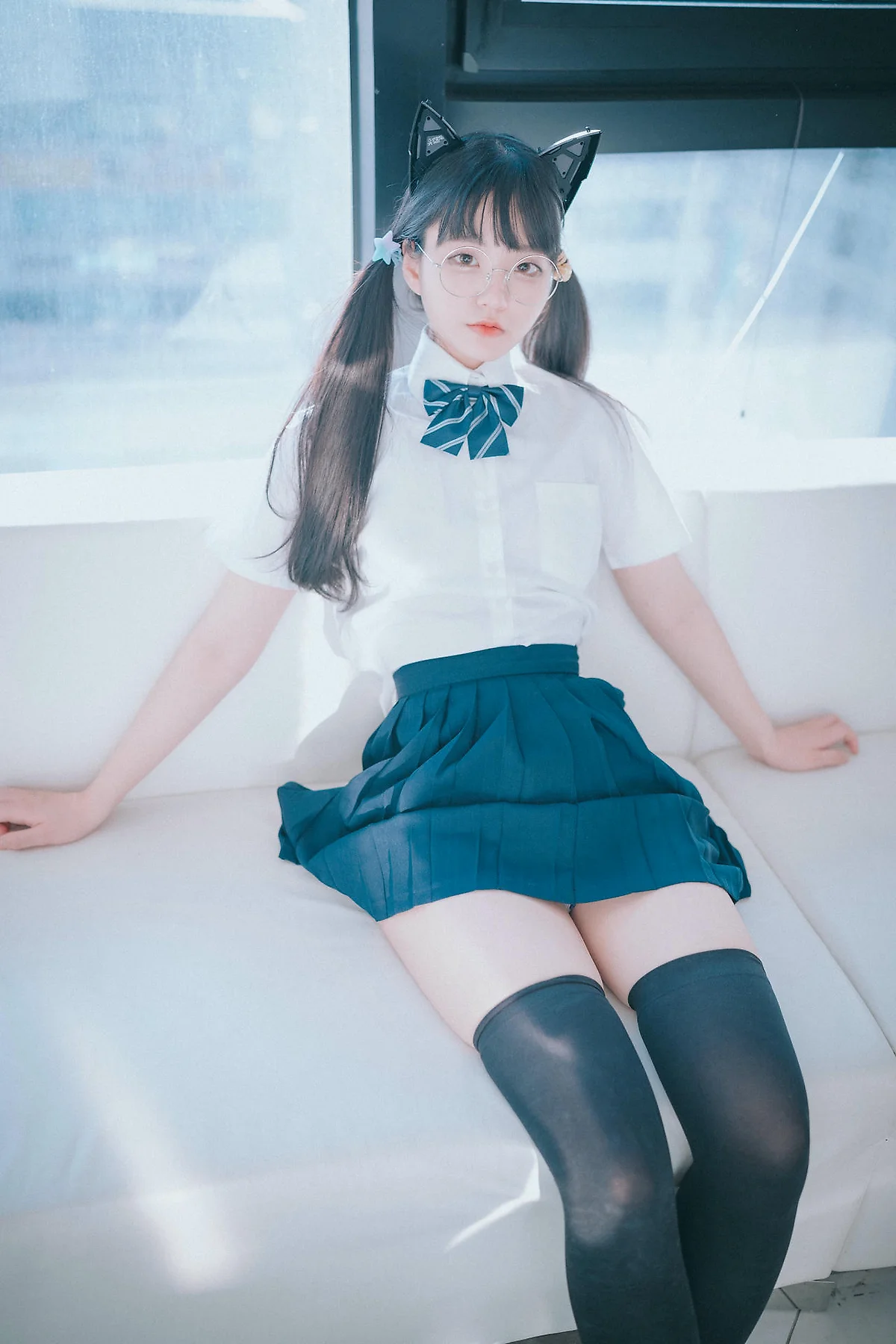 DJAWA No.111 Jeong Jenny双马尾少女灰色丝袜 - 126