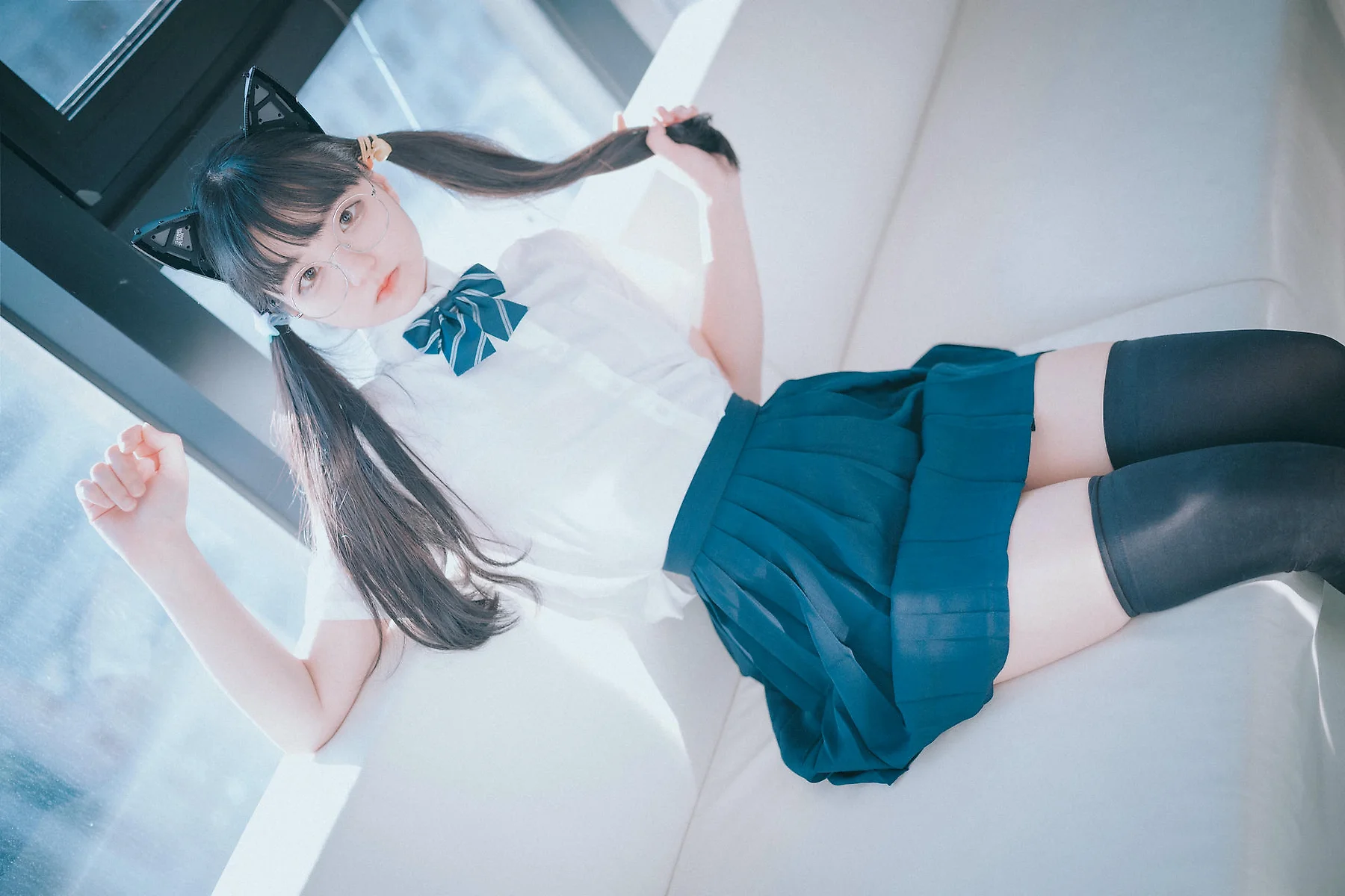 DJAWA No.111 Jeong Jenny双马尾少女灰色丝袜 - 128