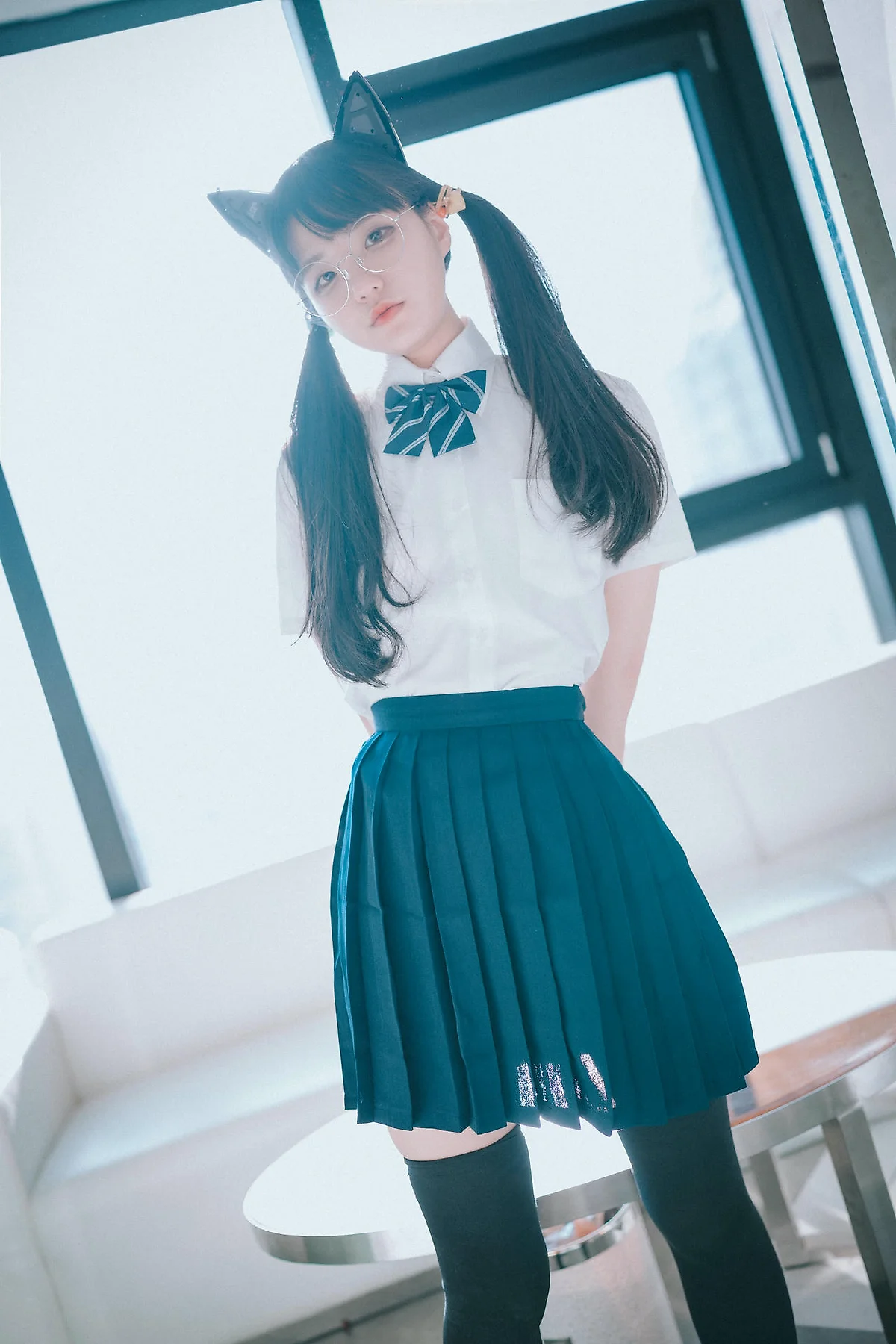 DJAWA No.111 Jeong Jenny双马尾少女灰色丝袜 - 129