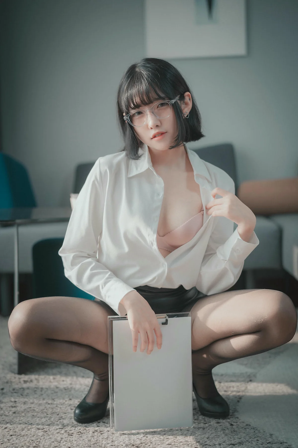 DJAWA No.136 Sonson爆乳黑丝衬衫 - 32