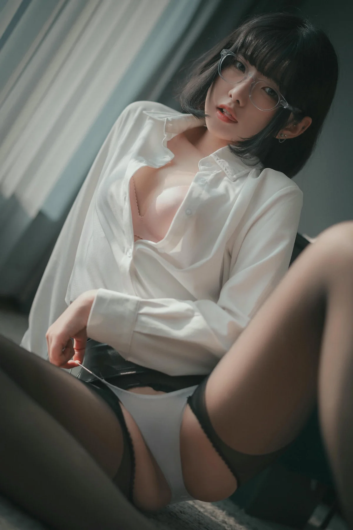 DJAWA No.136 Sonson爆乳黑丝衬衫 - 44