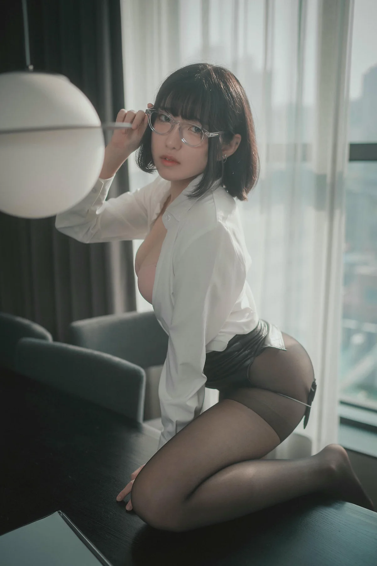 DJAWA No.136 Sonson爆乳黑丝衬衫 - 48