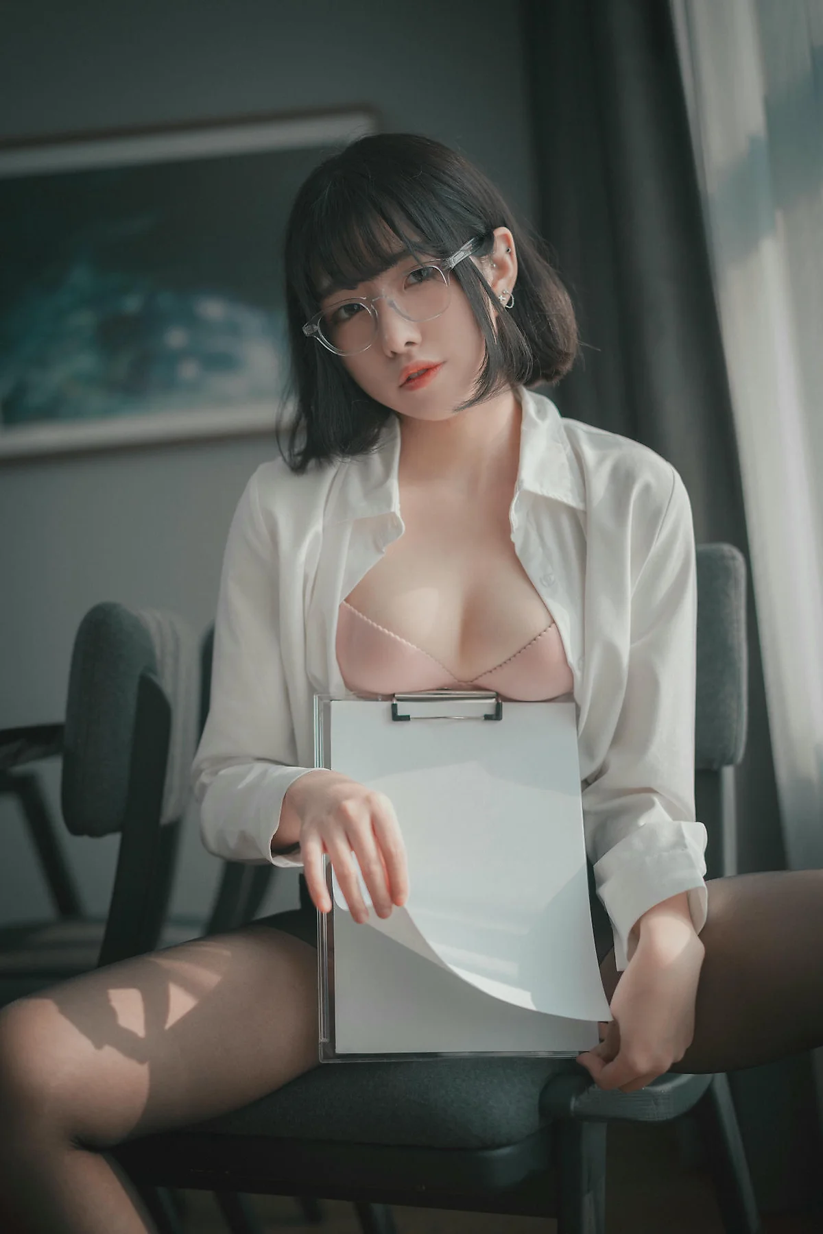 DJAWA No.136 Sonson爆乳黑丝衬衫 - 76
