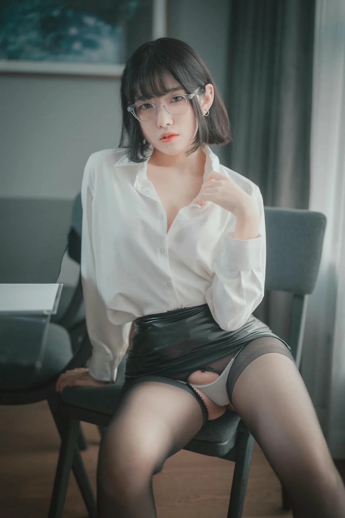 DJAWA No.136 Sonson爆乳黑丝衬衫 - 81