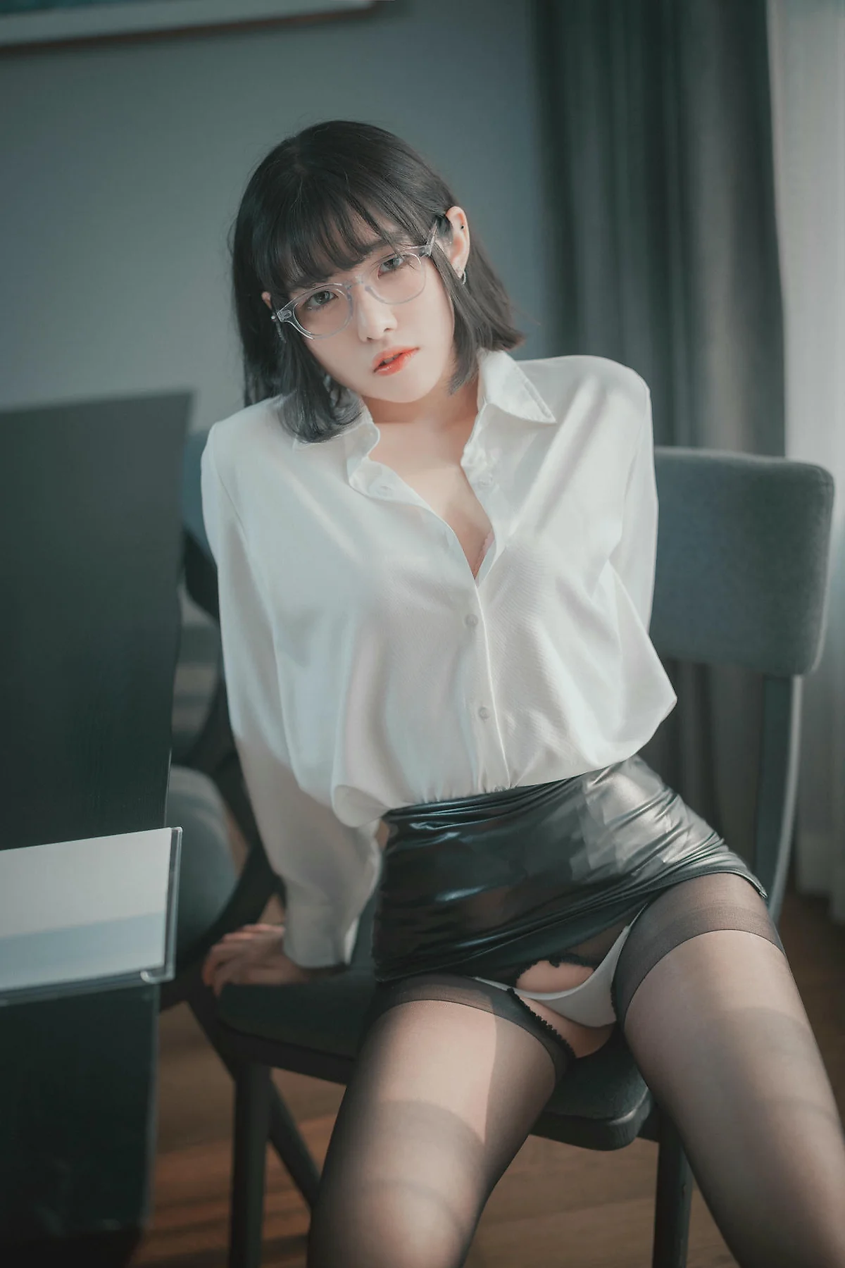 DJAWA No.136 Sonson爆乳黑丝衬衫 - 82