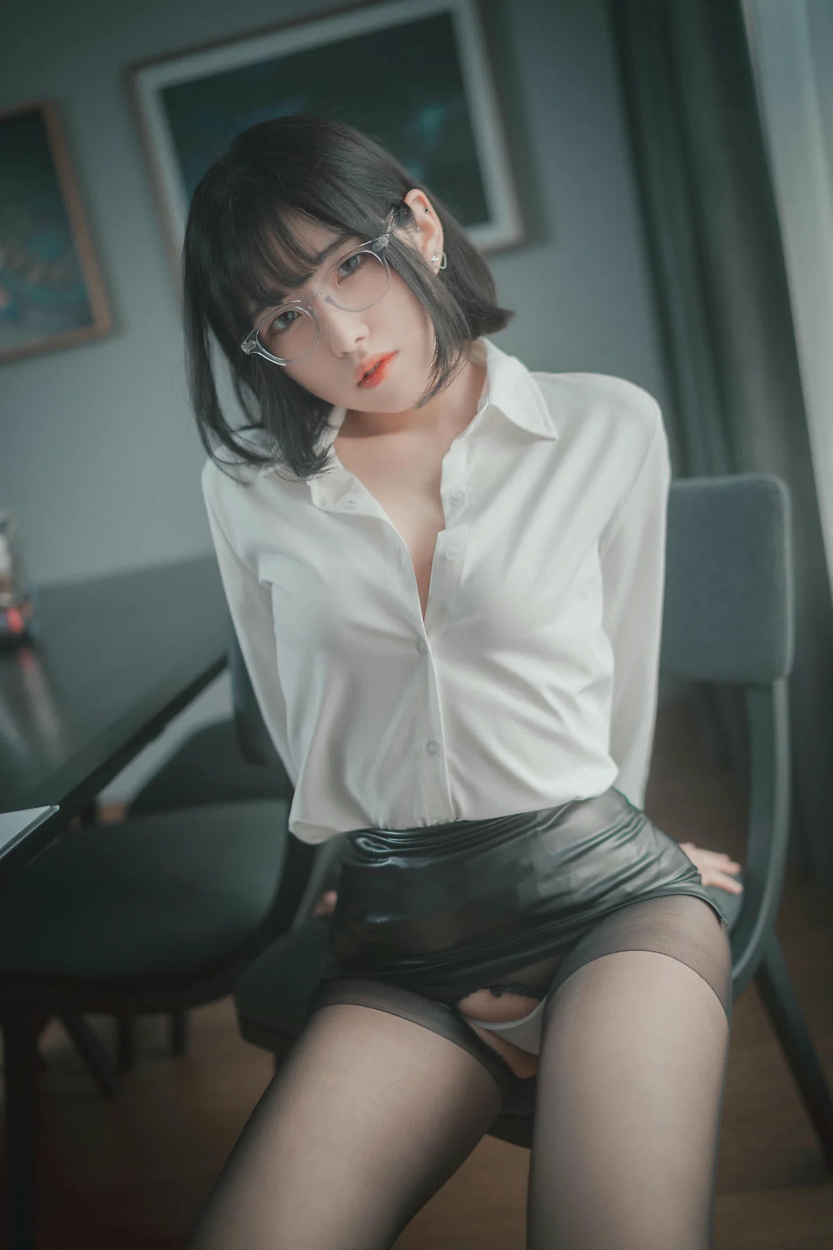 DJAWA No.136 Sonson爆乳黑丝衬衫 - 84