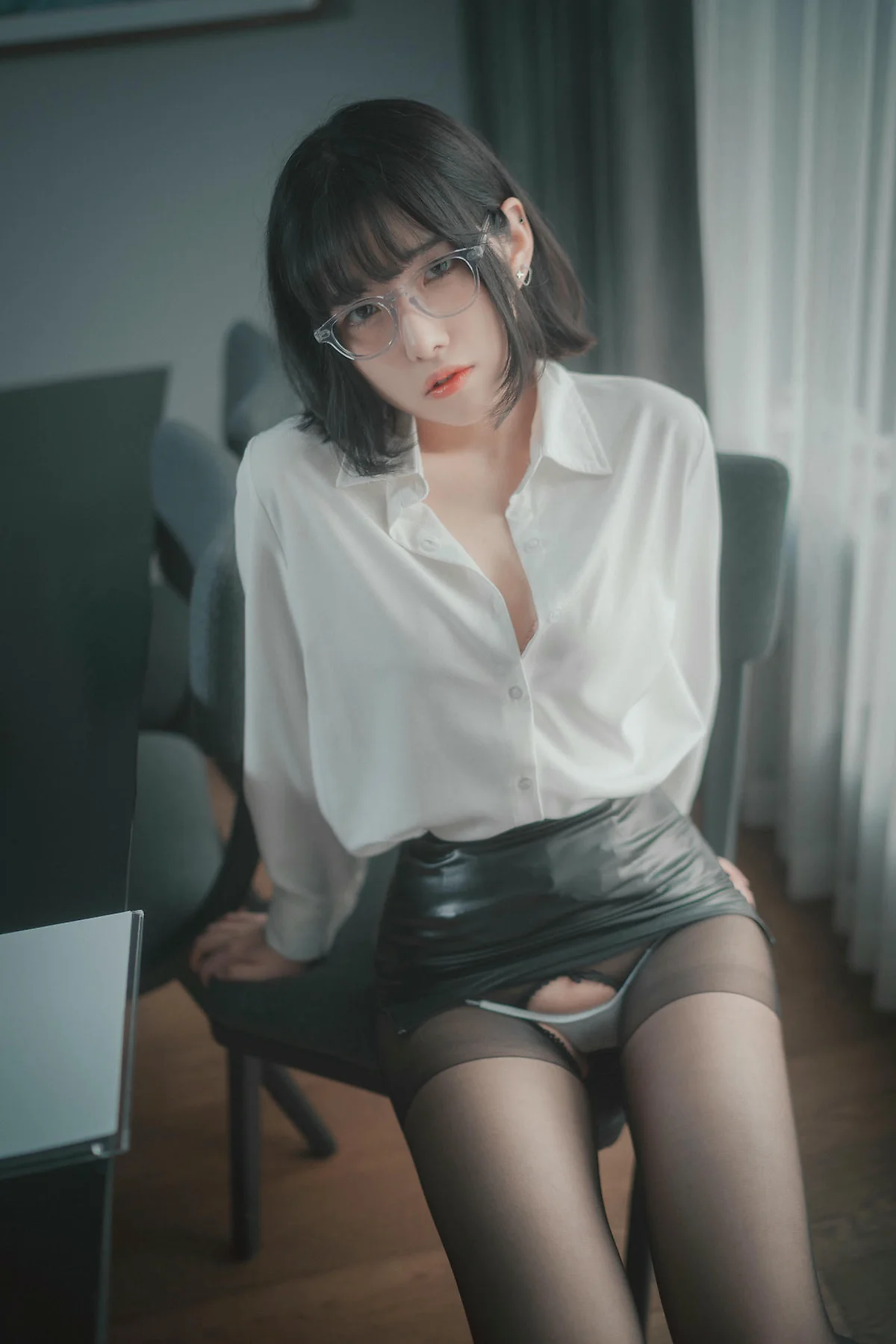 DJAWA No.136 Sonson爆乳黑丝衬衫 - 85