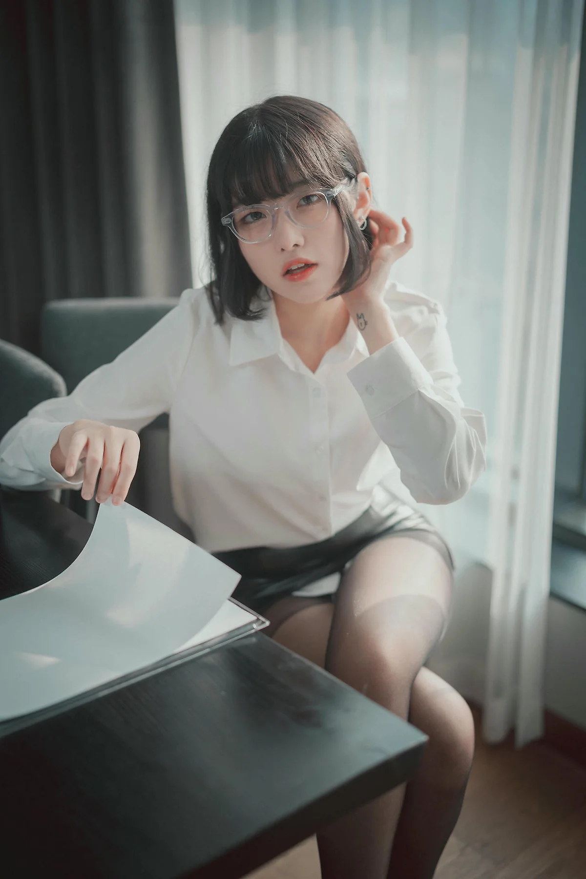 DJAWA No.136 Sonson爆乳黑丝衬衫 - 87