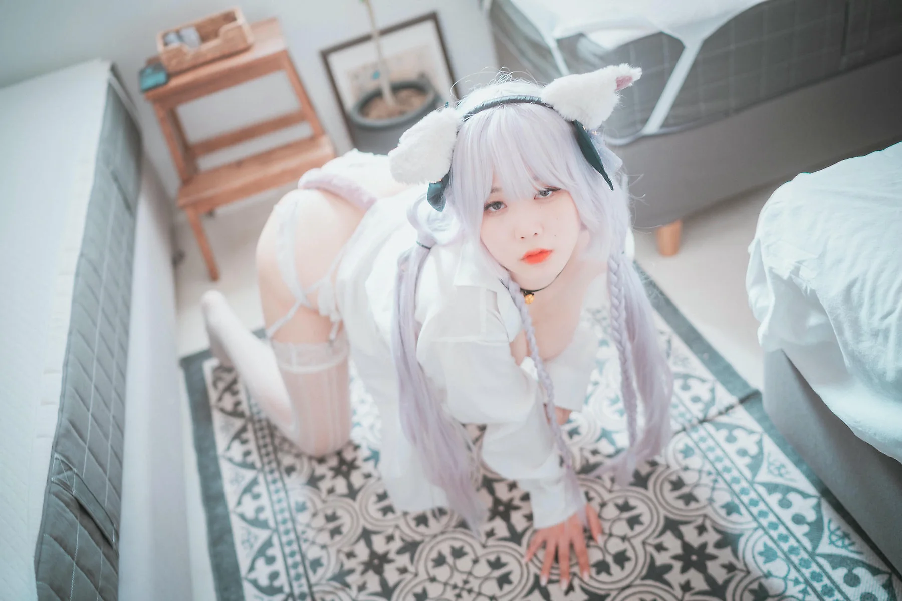 DJAWA No.145  Zia白色衬衫翘臀写真 - 52
