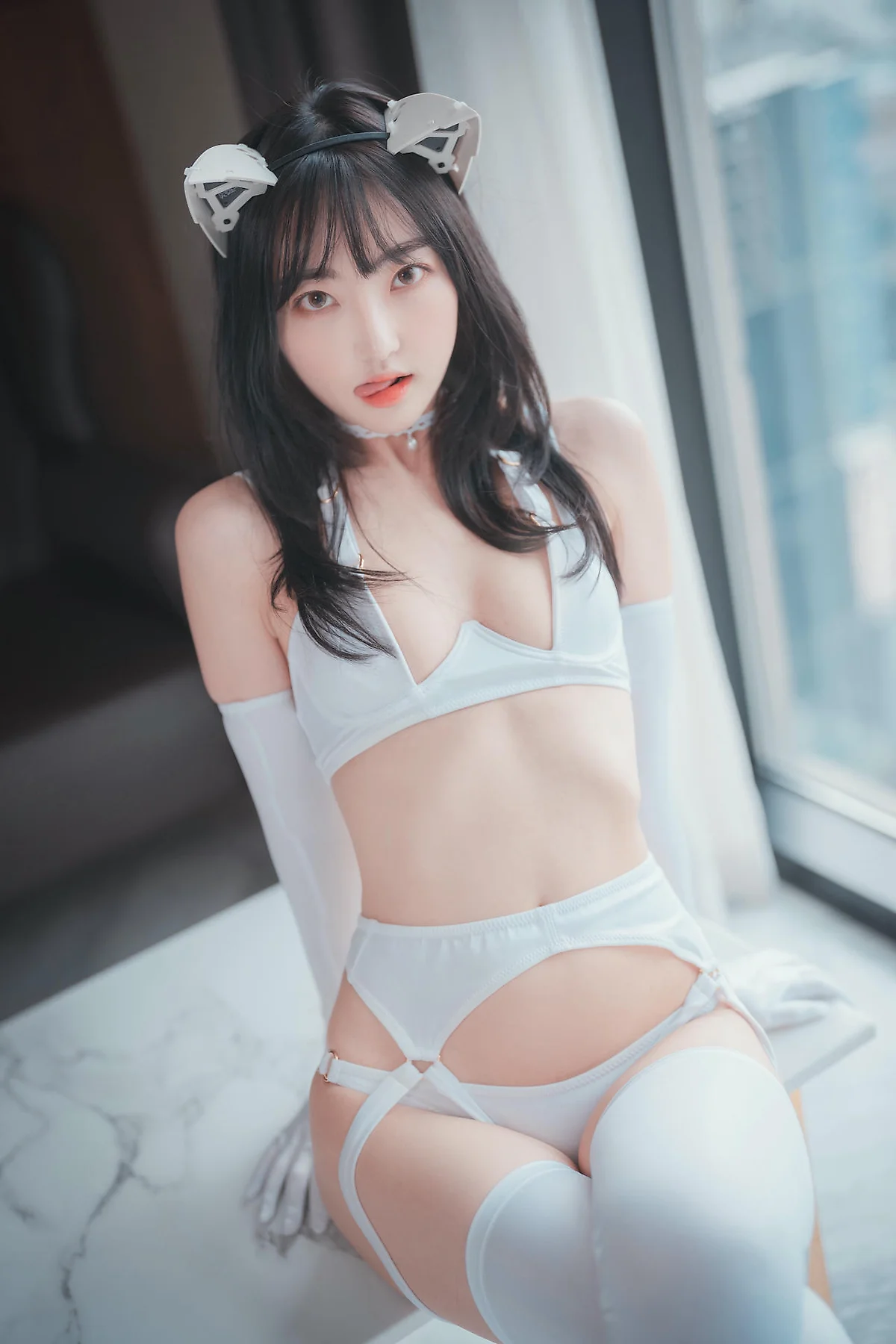 DJAWA No.149 Hanari白色内衣套装 - 2