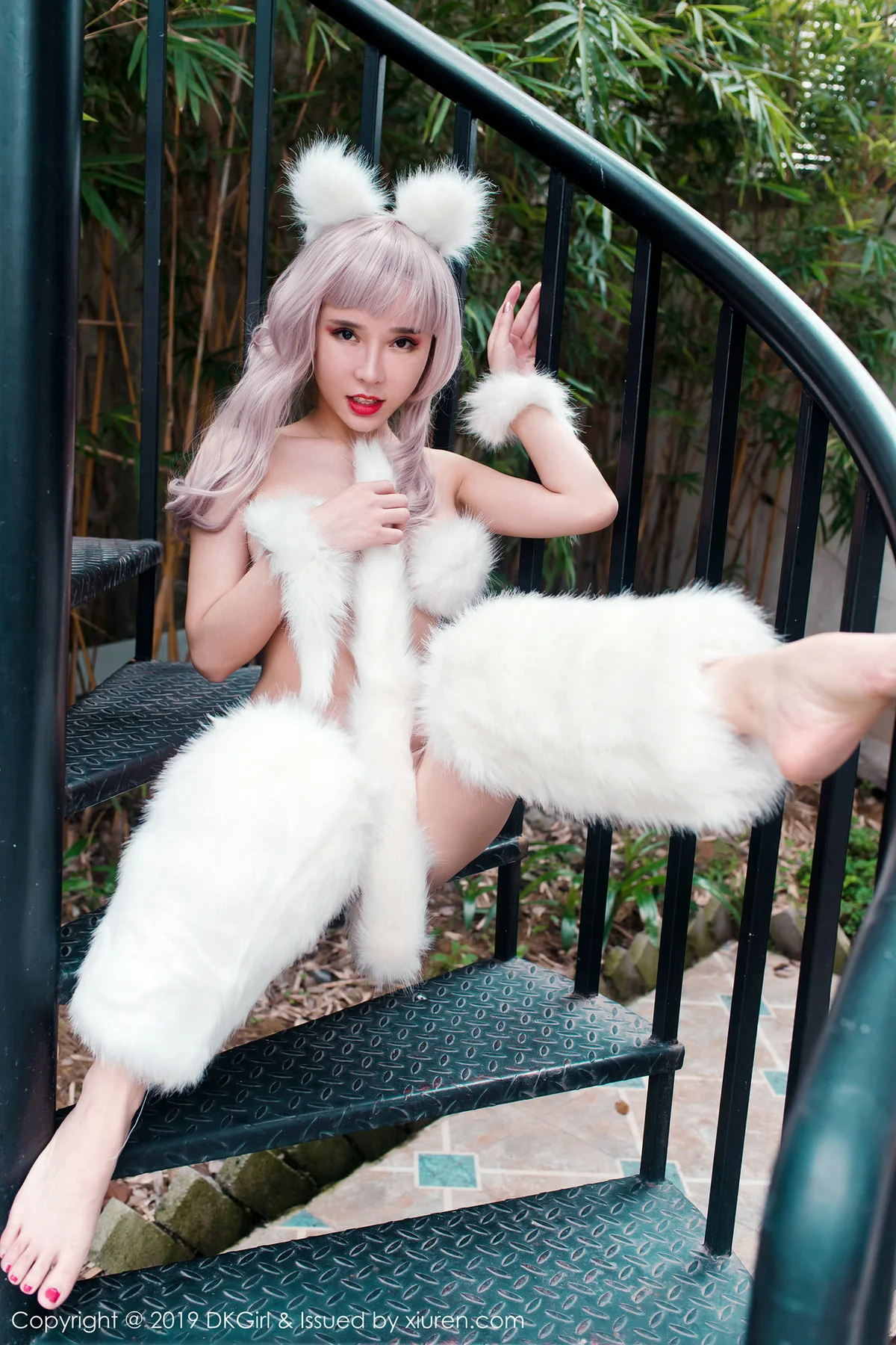 DKGirl DK御女郎 Vol.099 艾小青 诱惑白狐写真 - 33