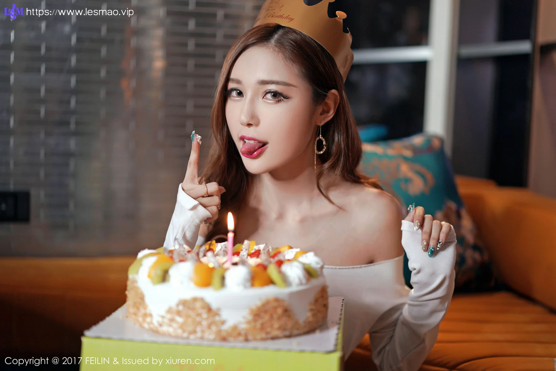 FeiLin 嗲囡囡 Vol.116 梦小楠小夜猫奶油遮美乳 - 15