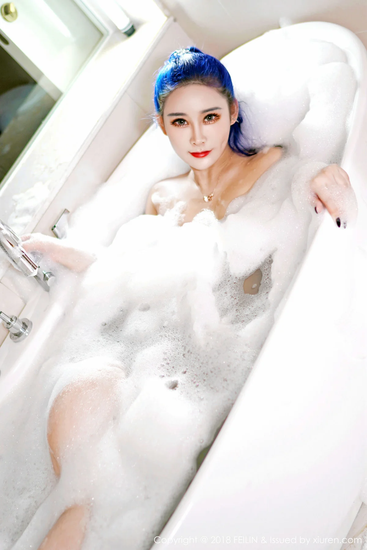 FeiLin 嗲囡囡 Vol.166 喵莫儿湿身泡泡浴 - 35