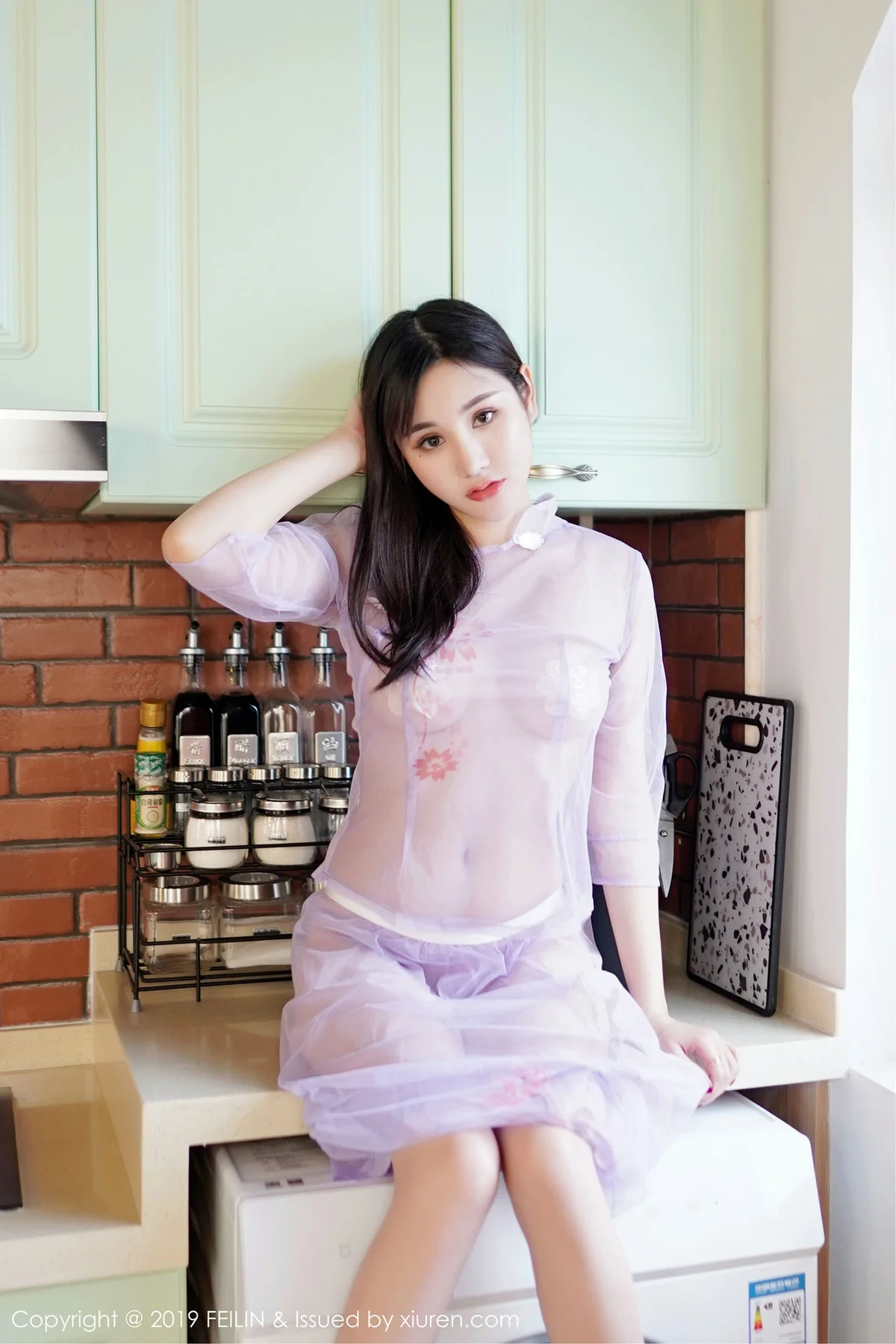 FeiLin 嗲囡囡 Vol.216 比基尼与粉色透视薄纱 Celina青妍性感写真 - 28