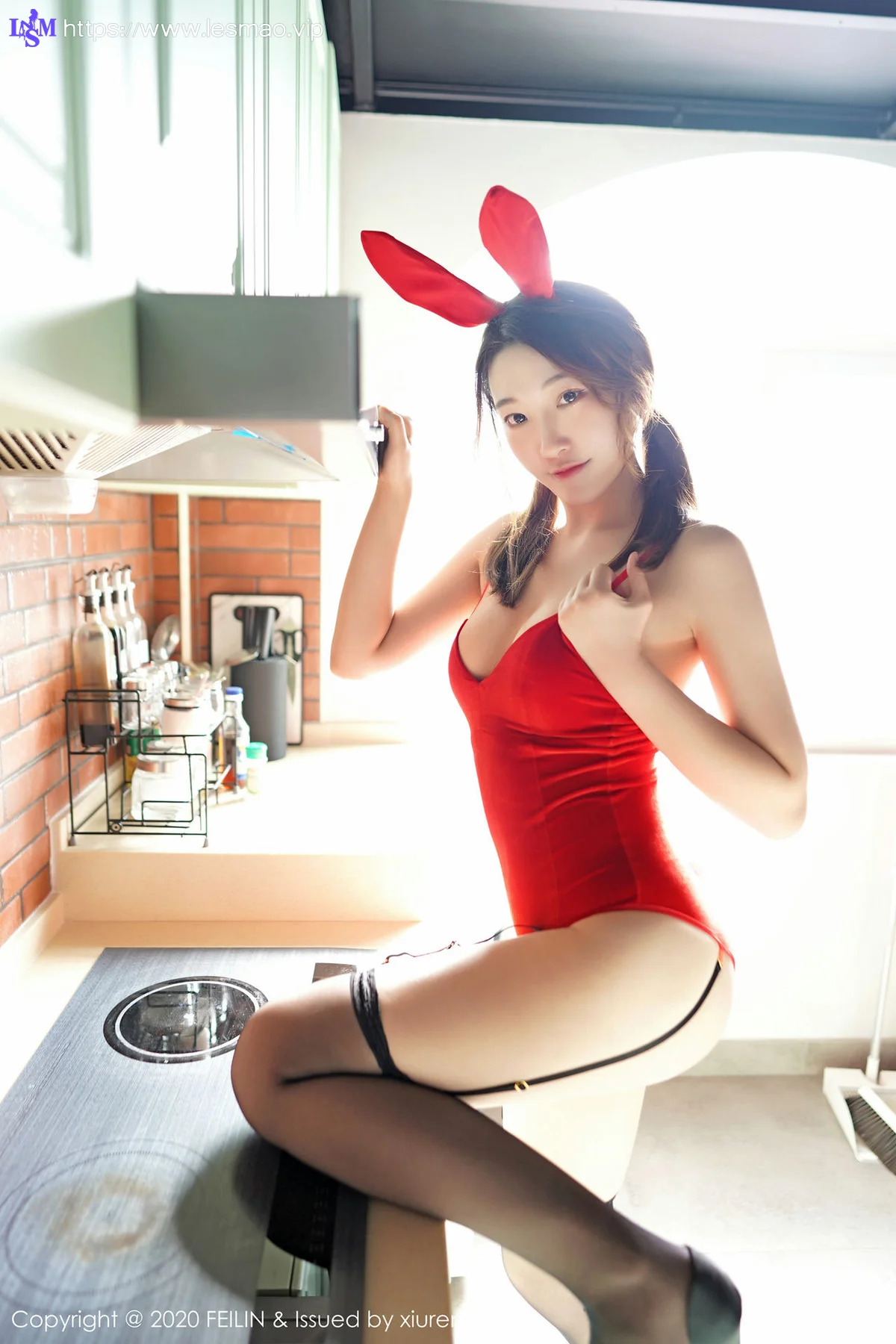 FeiLin 嗲囡囡 Vol.226 肤白貌美78P A.小熊猫第二套兔女郎 - 24