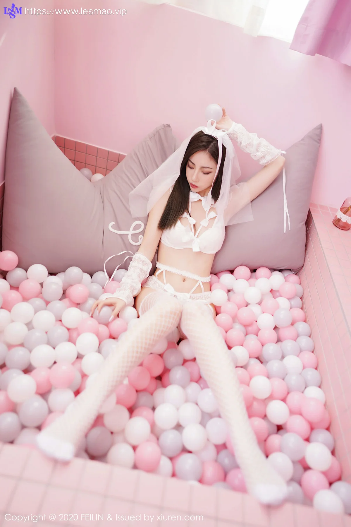 FeiLin 嗲囡囡 Vol.231 猫耳内衣装备 贾诗晗 性感私房写真 - 33