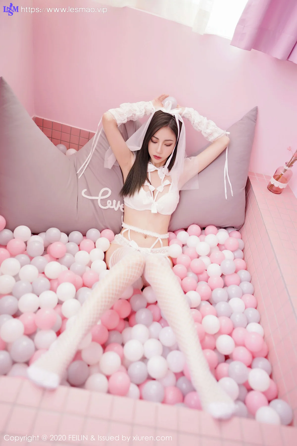 FeiLin 嗲囡囡 Vol.231 猫耳内衣装备 贾诗晗 性感私房写真 - 34