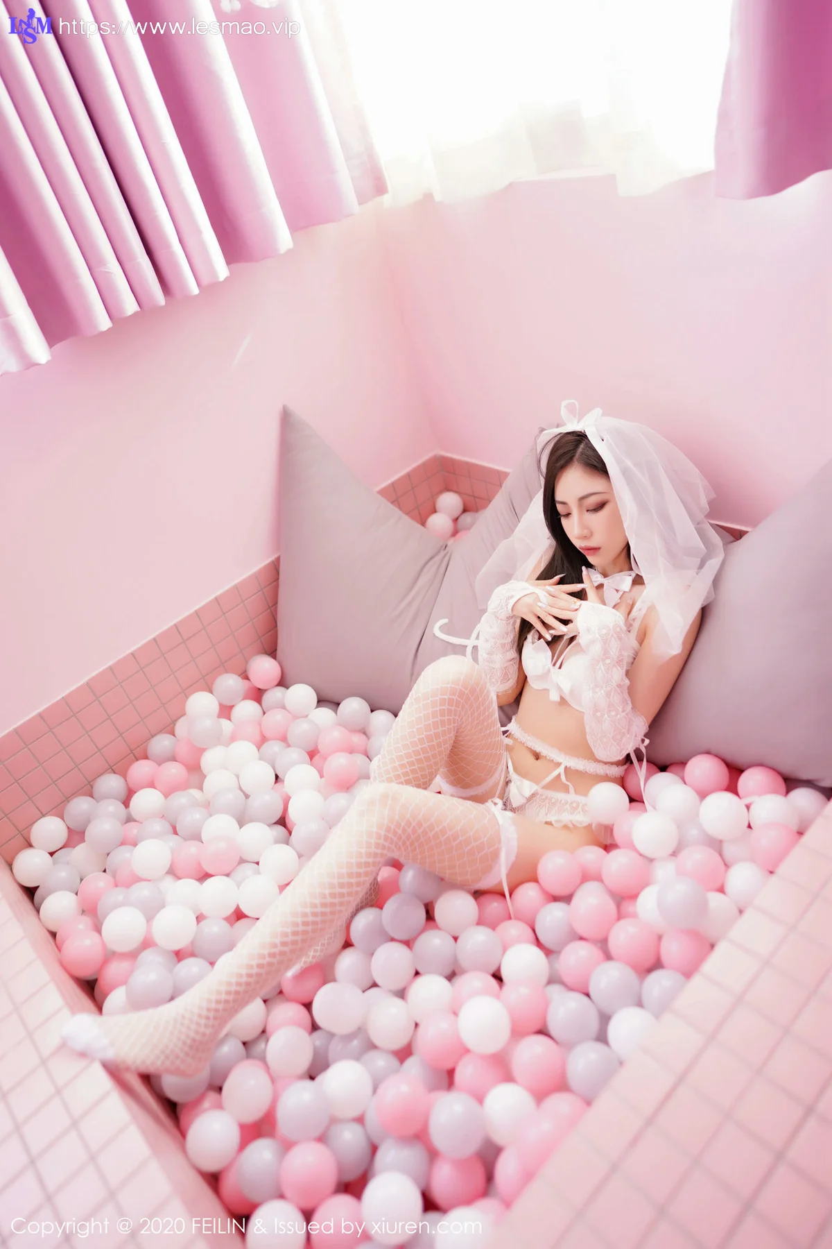 FeiLin 嗲囡囡 Vol.231 猫耳内衣装备 贾诗晗 性感私房写真 - 42