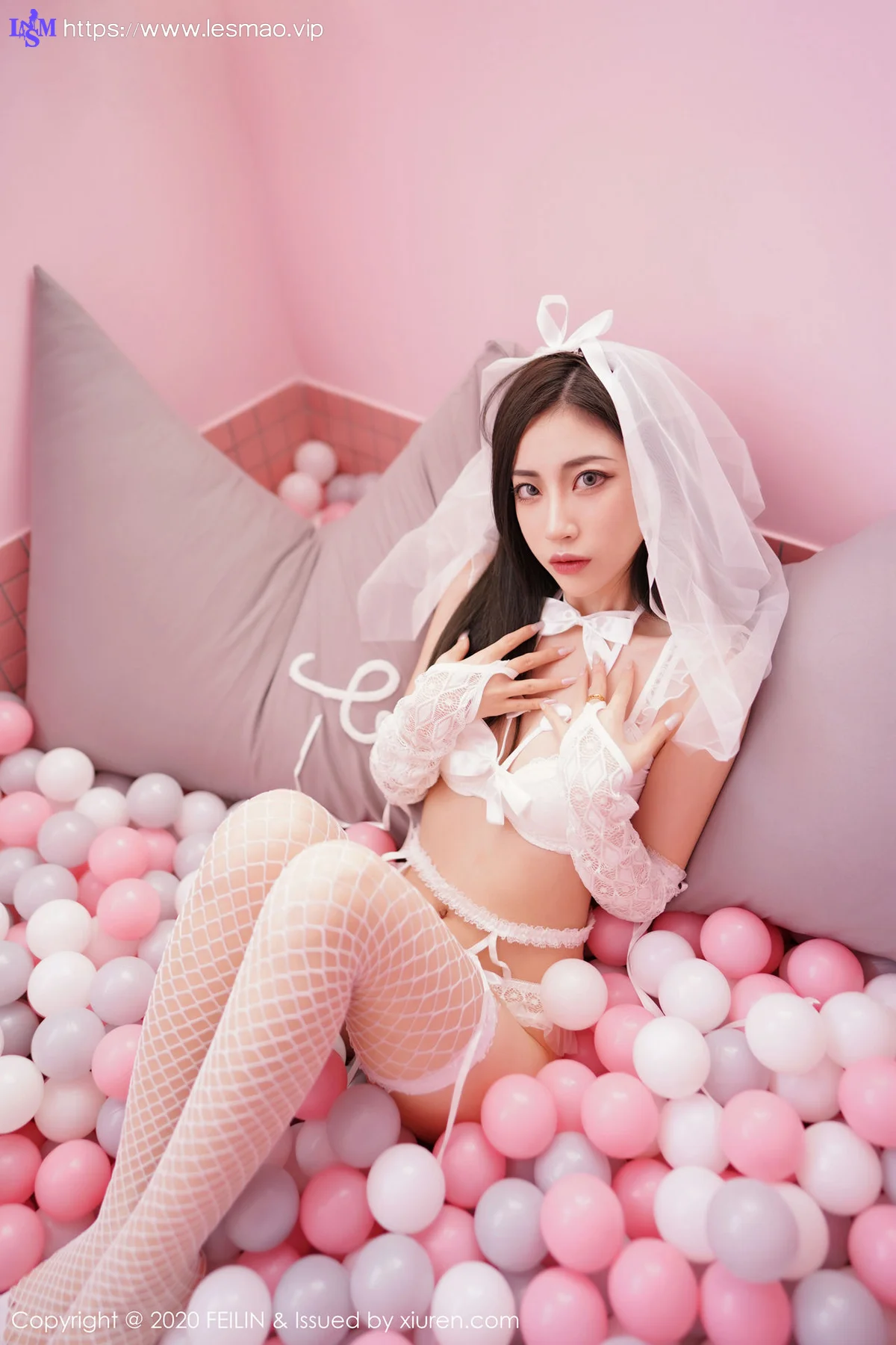 FeiLin 嗲囡囡 Vol.231 猫耳内衣装备 贾诗晗 性感私房写真 - 43