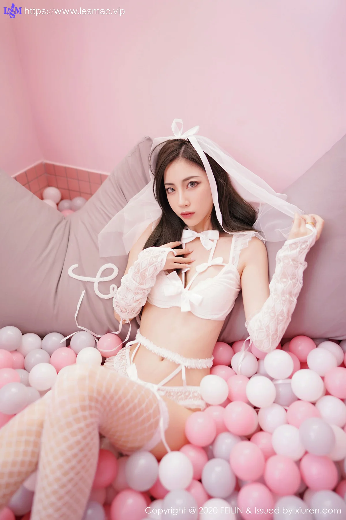 FeiLin 嗲囡囡 Vol.231 猫耳内衣装备 贾诗晗 性感私房写真 - 44
