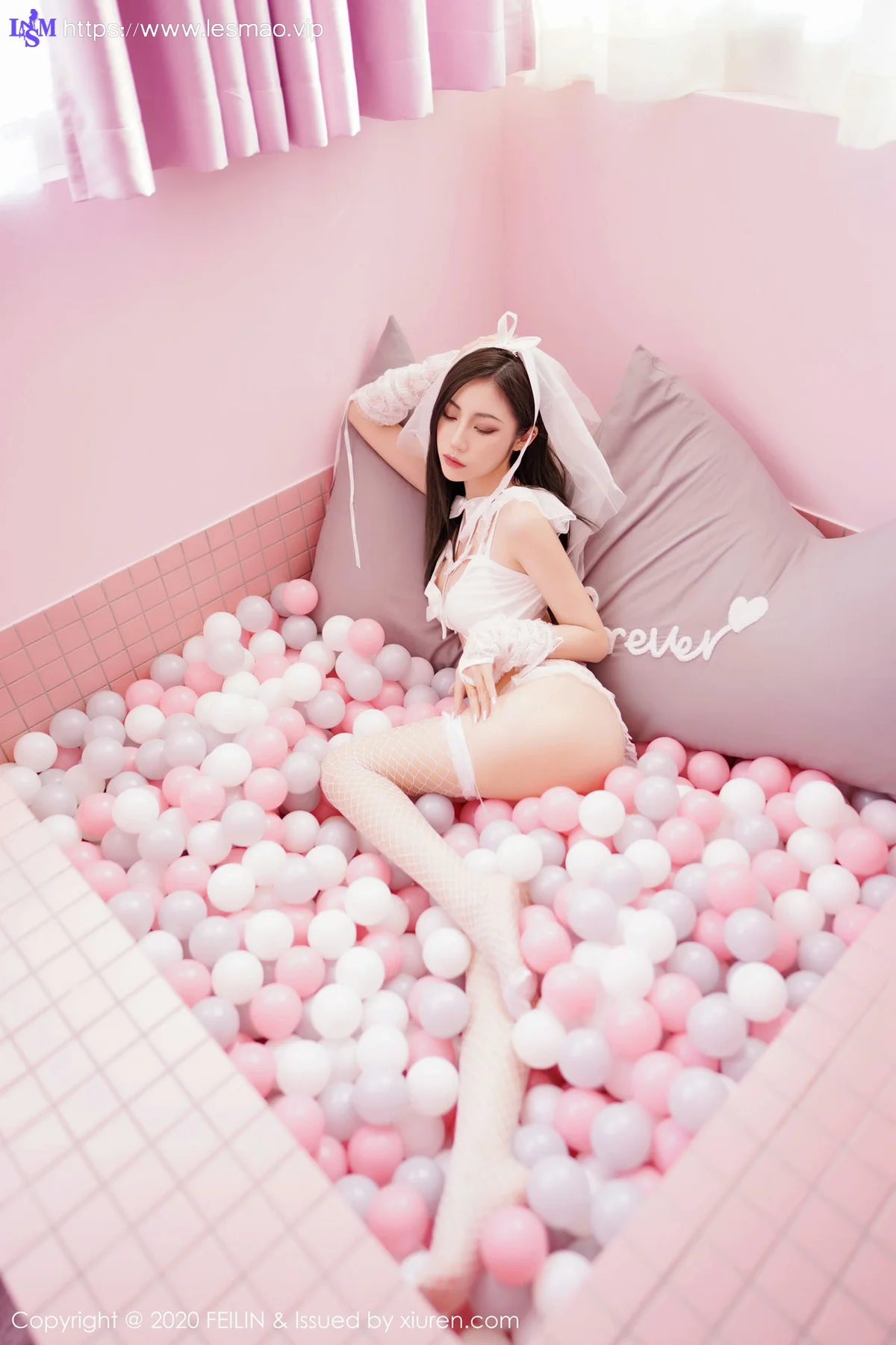 FeiLin 嗲囡囡 Vol.231 猫耳内衣装备 贾诗晗 性感私房写真 - 47