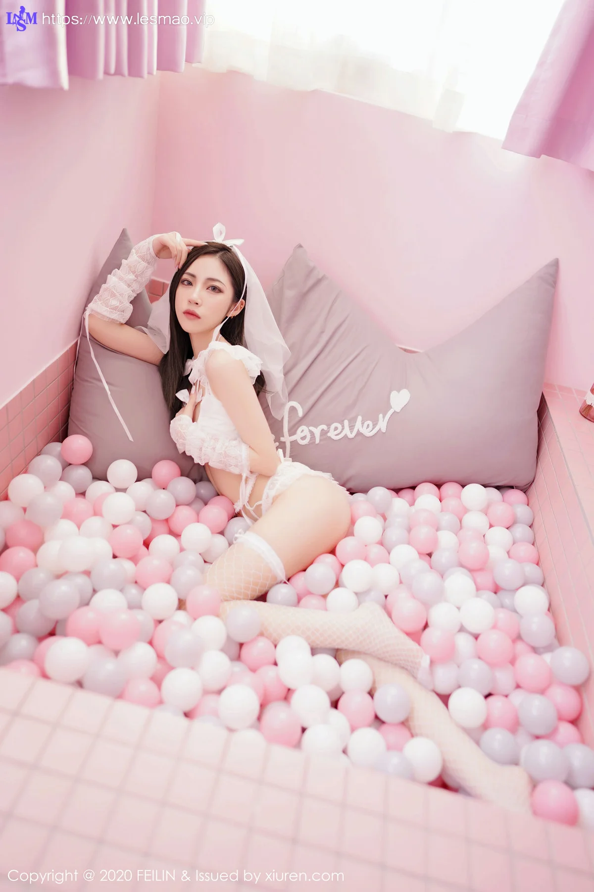 FeiLin 嗲囡囡 Vol.231 猫耳内衣装备 贾诗晗 性感私房写真 - 51